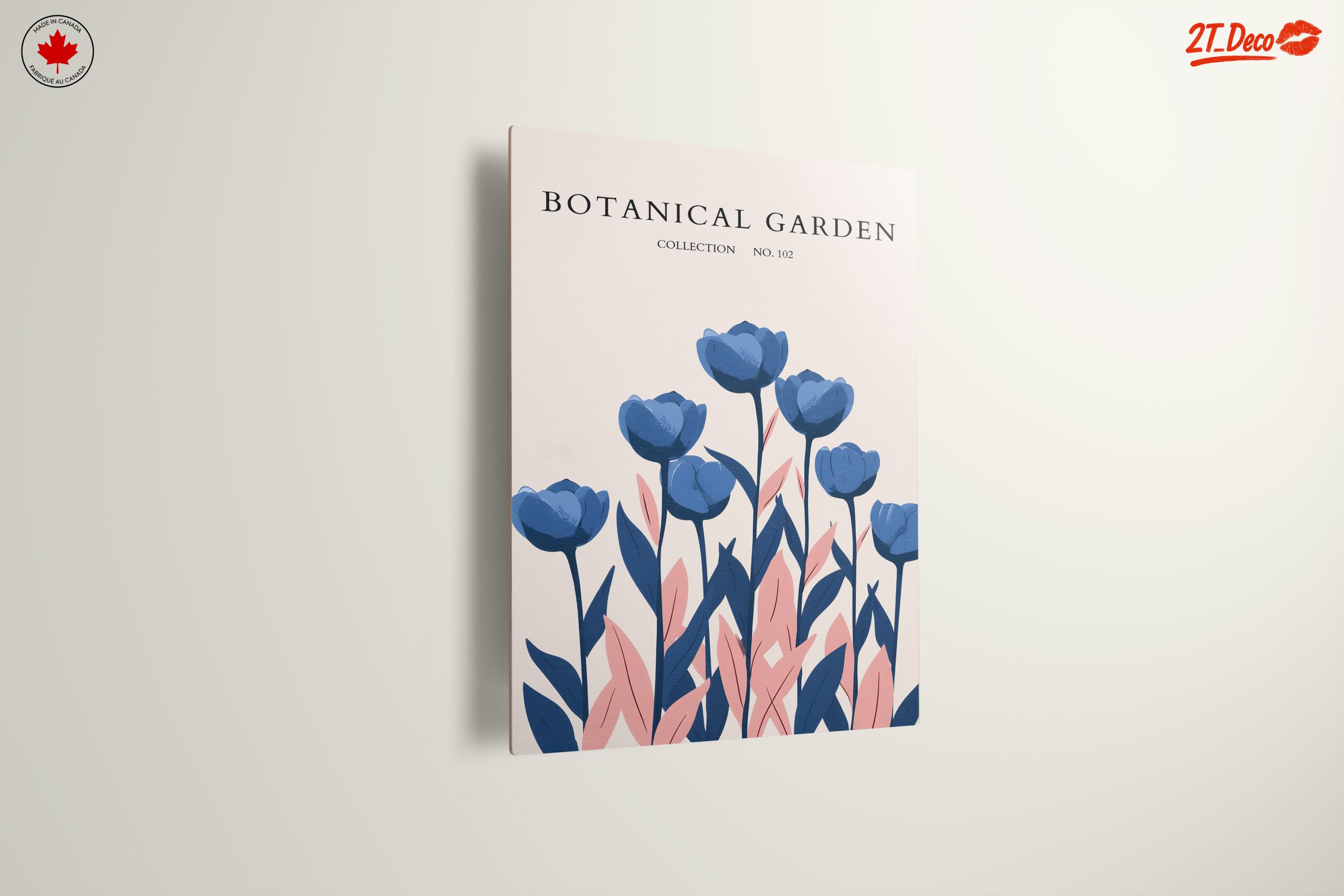 Stylized Botanical Art with Blue Flowers - Image 13