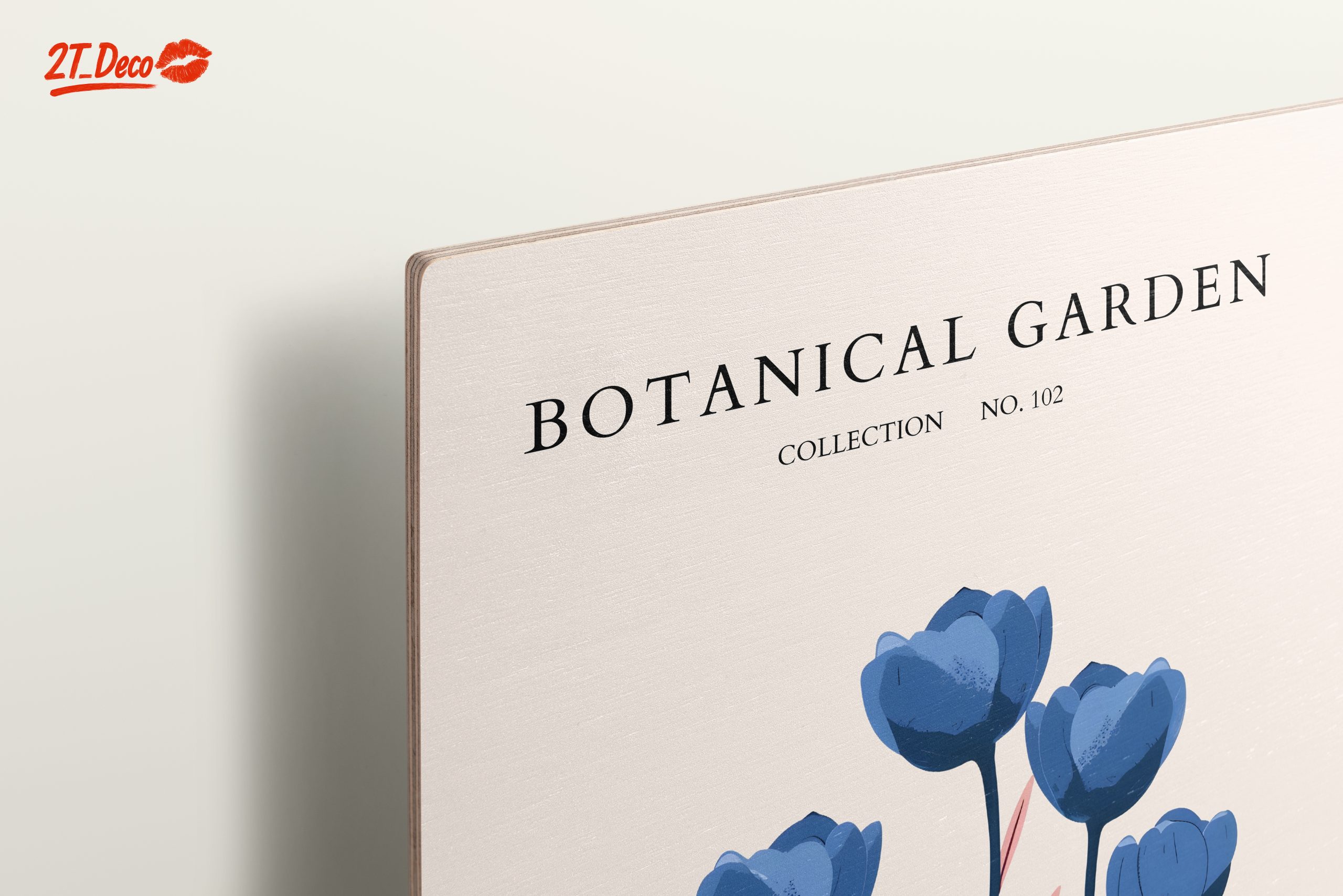 Stylized Botanical Art with Blue Flowers - Image 15