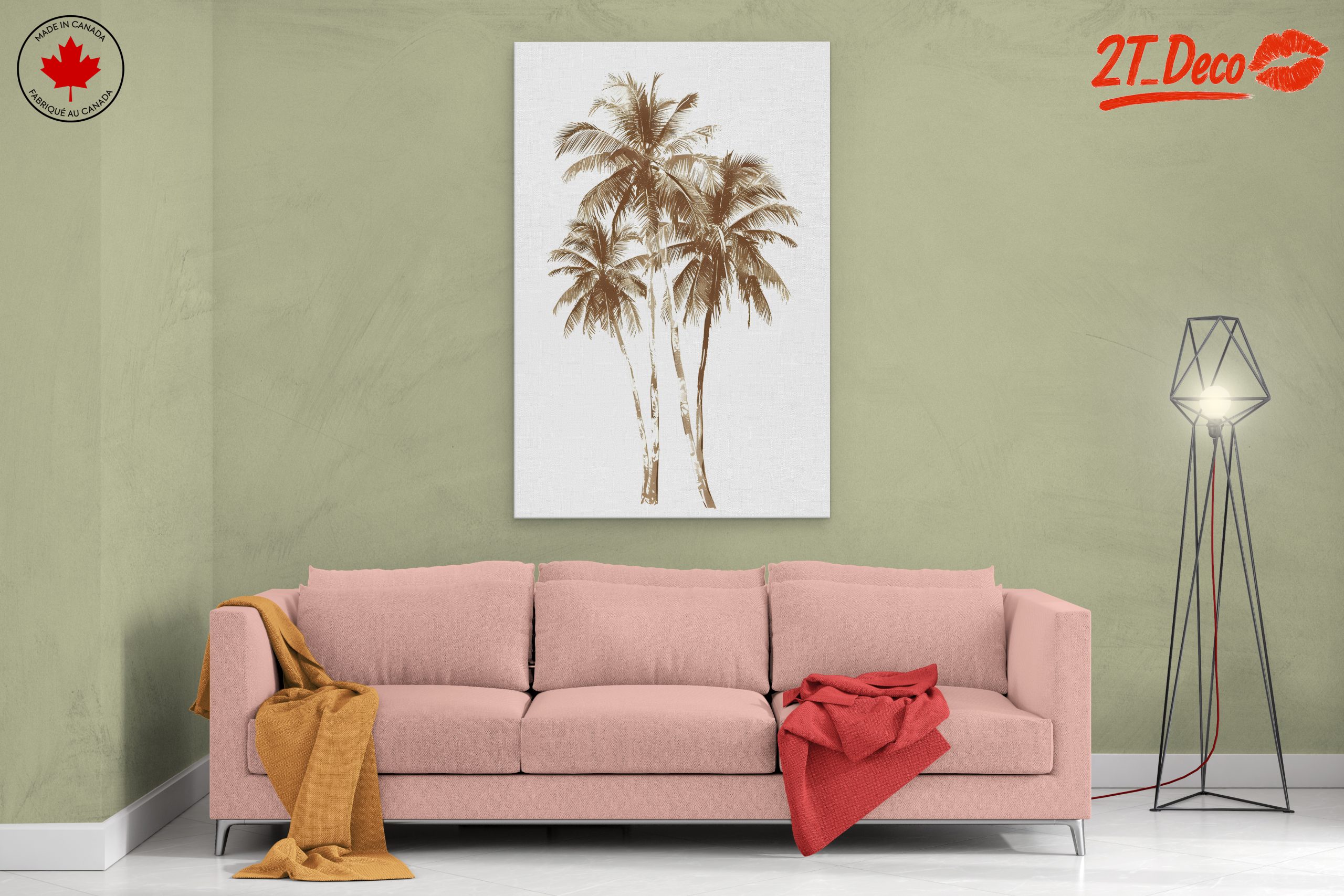 Elegant Palm Tree Artwork - Image 2