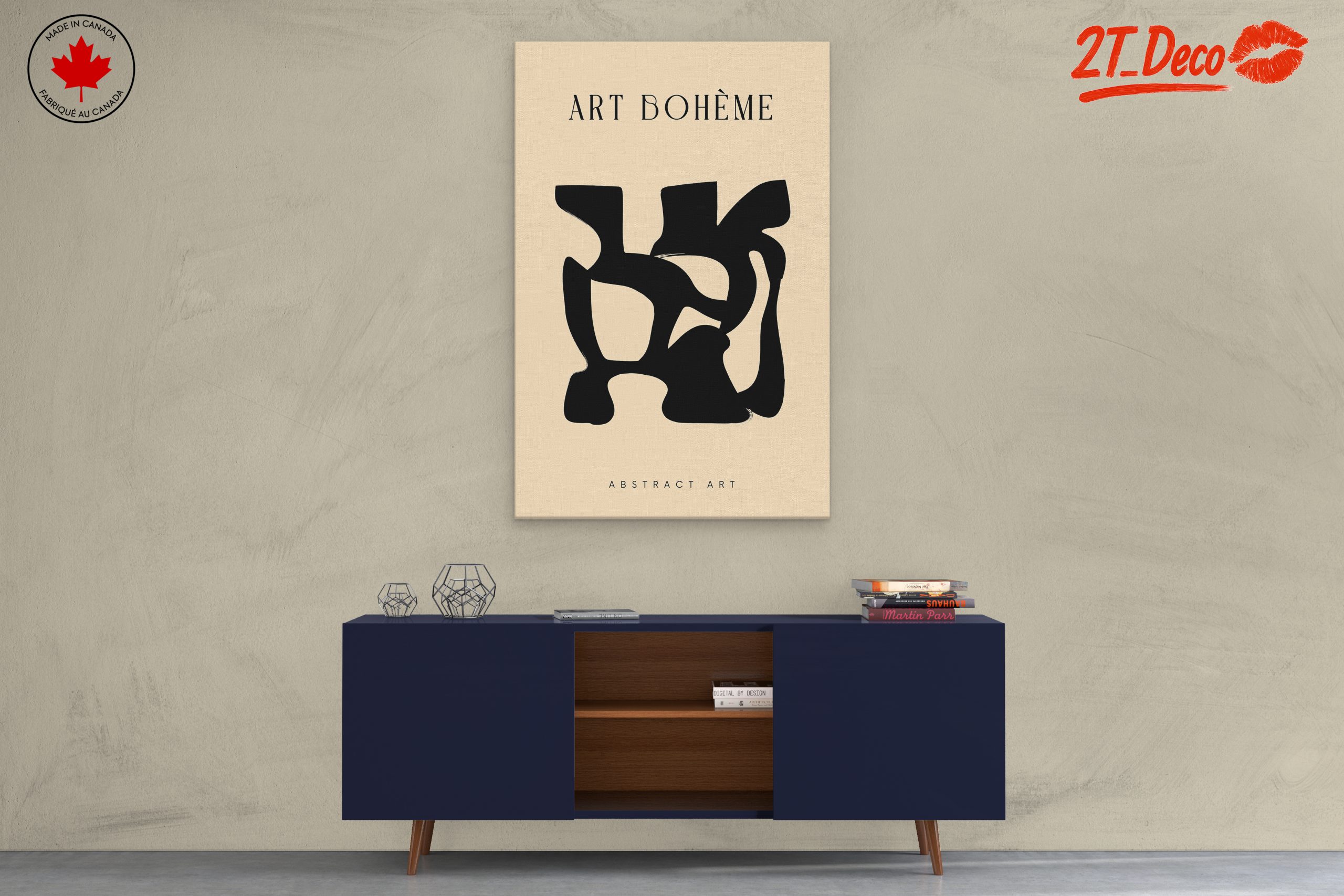 Modern Abstract Art with Organic Shapes - Image 3