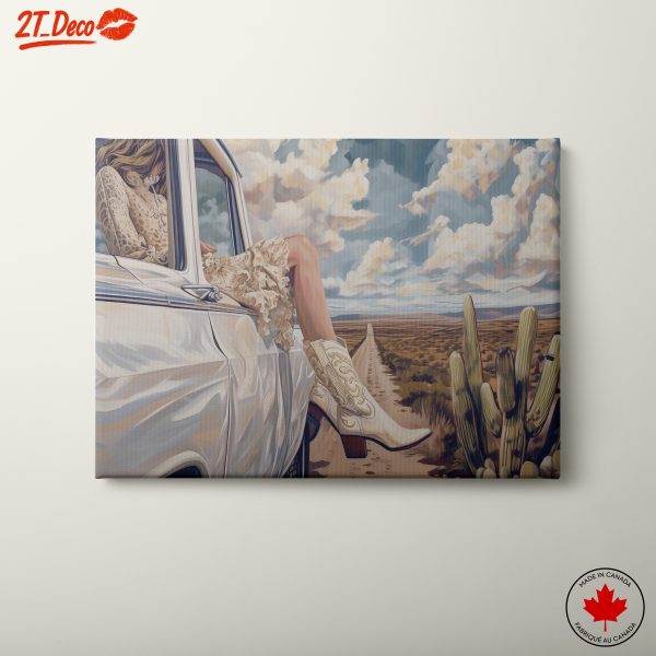 Elegant Lady in Rustic Landscape