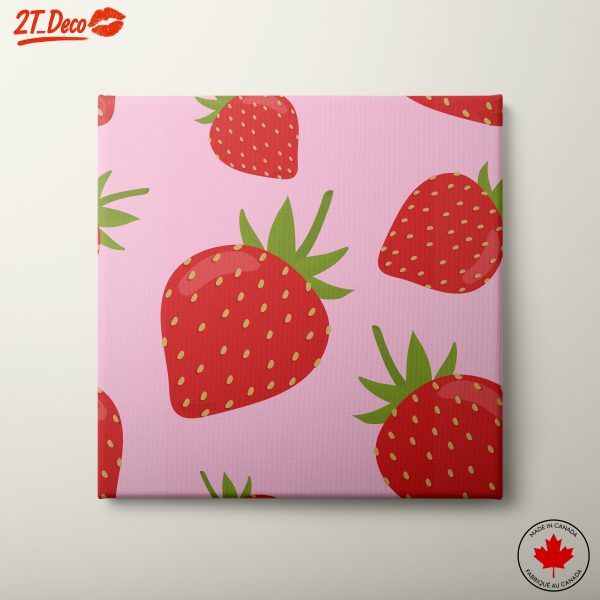 Playful Strawberry Pattern Art