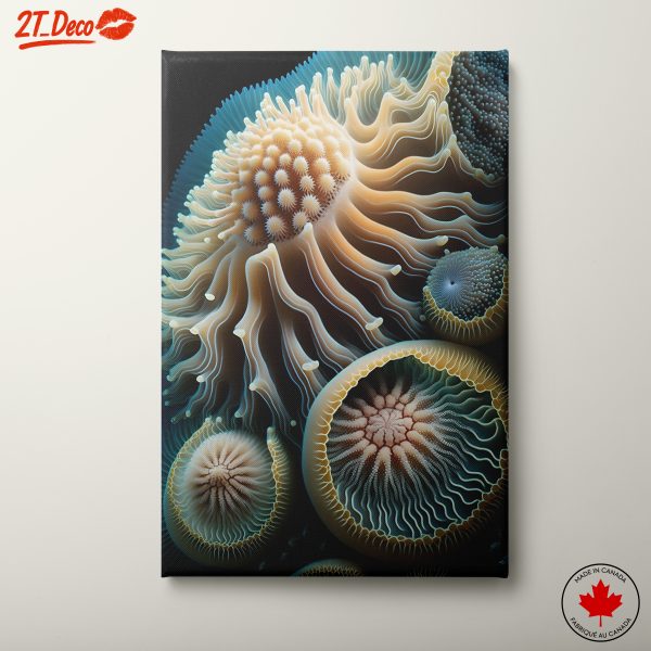 Abstract Marine Life Artwork with Vibrant Colors