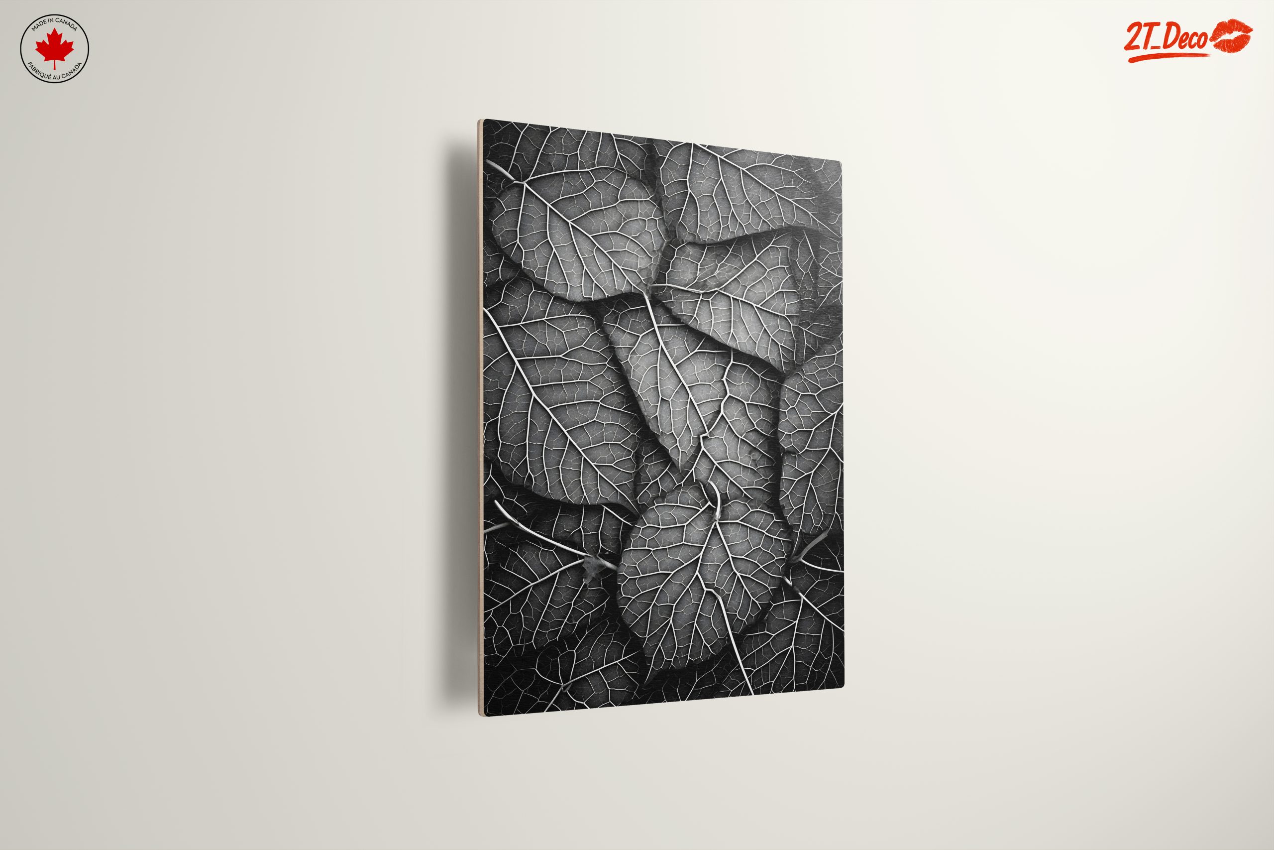 Intricate Black and White Botanical Leaf Art - Image 13