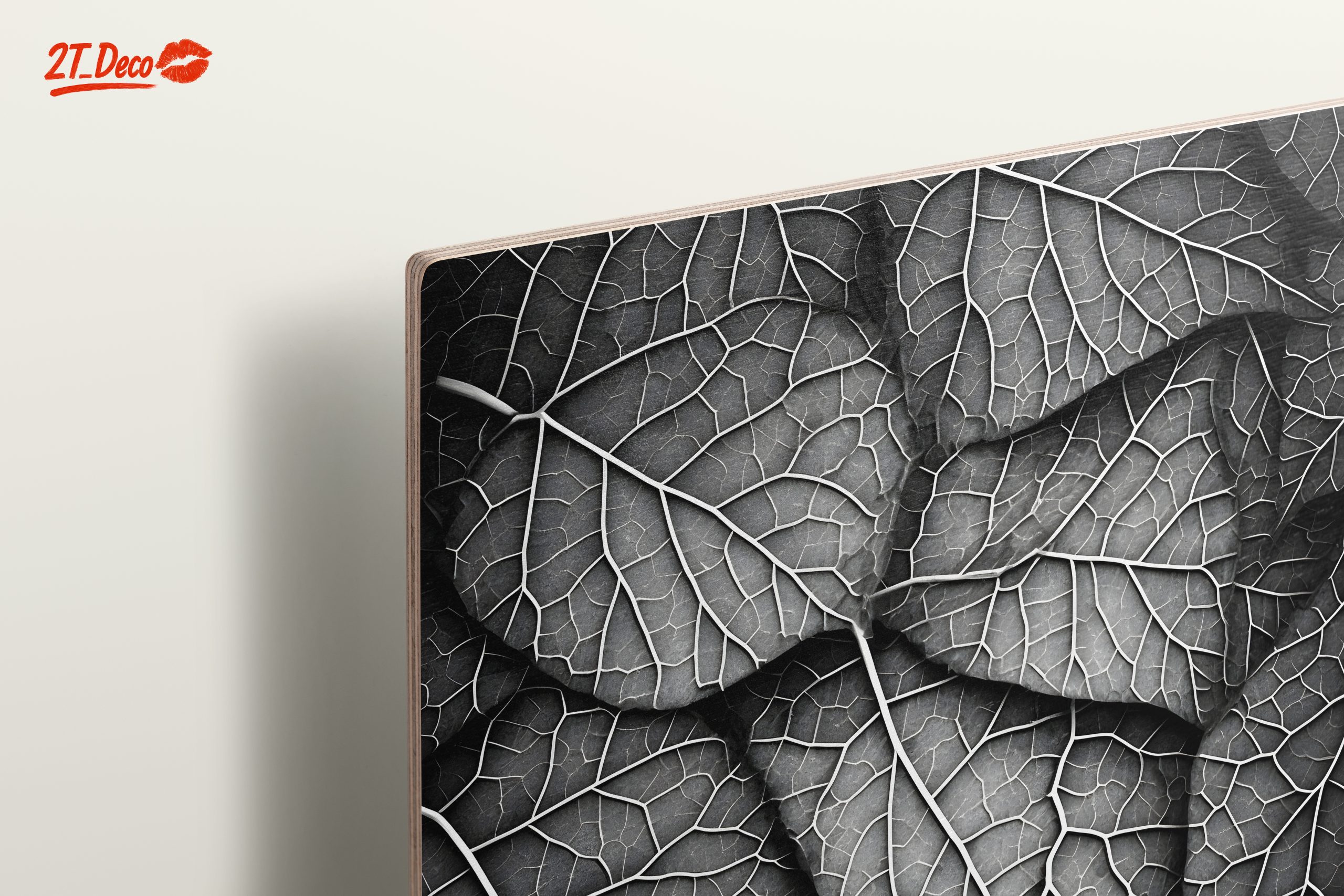 Intricate Black and White Botanical Leaf Art - Image 15