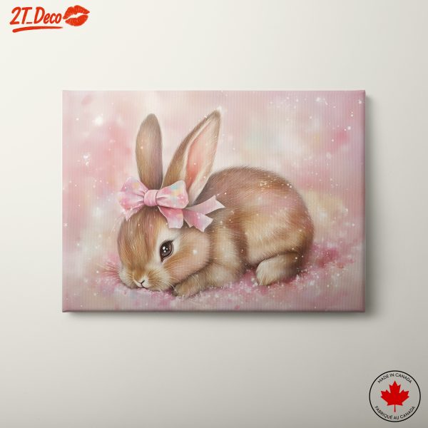 Adorable Rabbit with Pink Bow