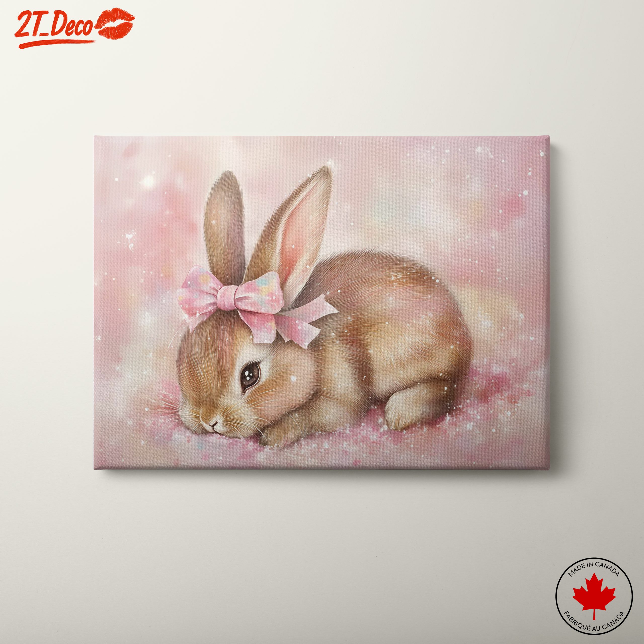 Adorable Rabbit with Pink Bow