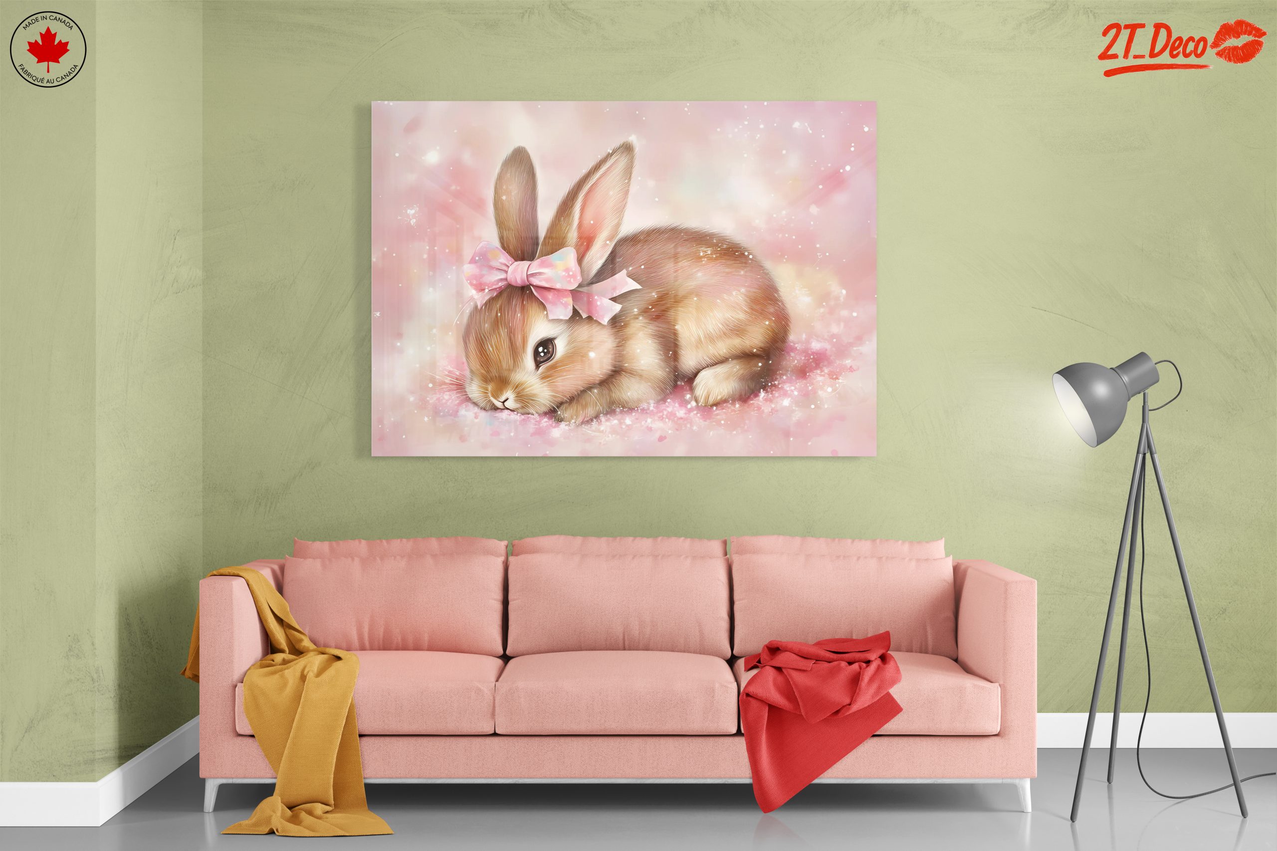 Adorable Rabbit with Pink Bow - Image 7