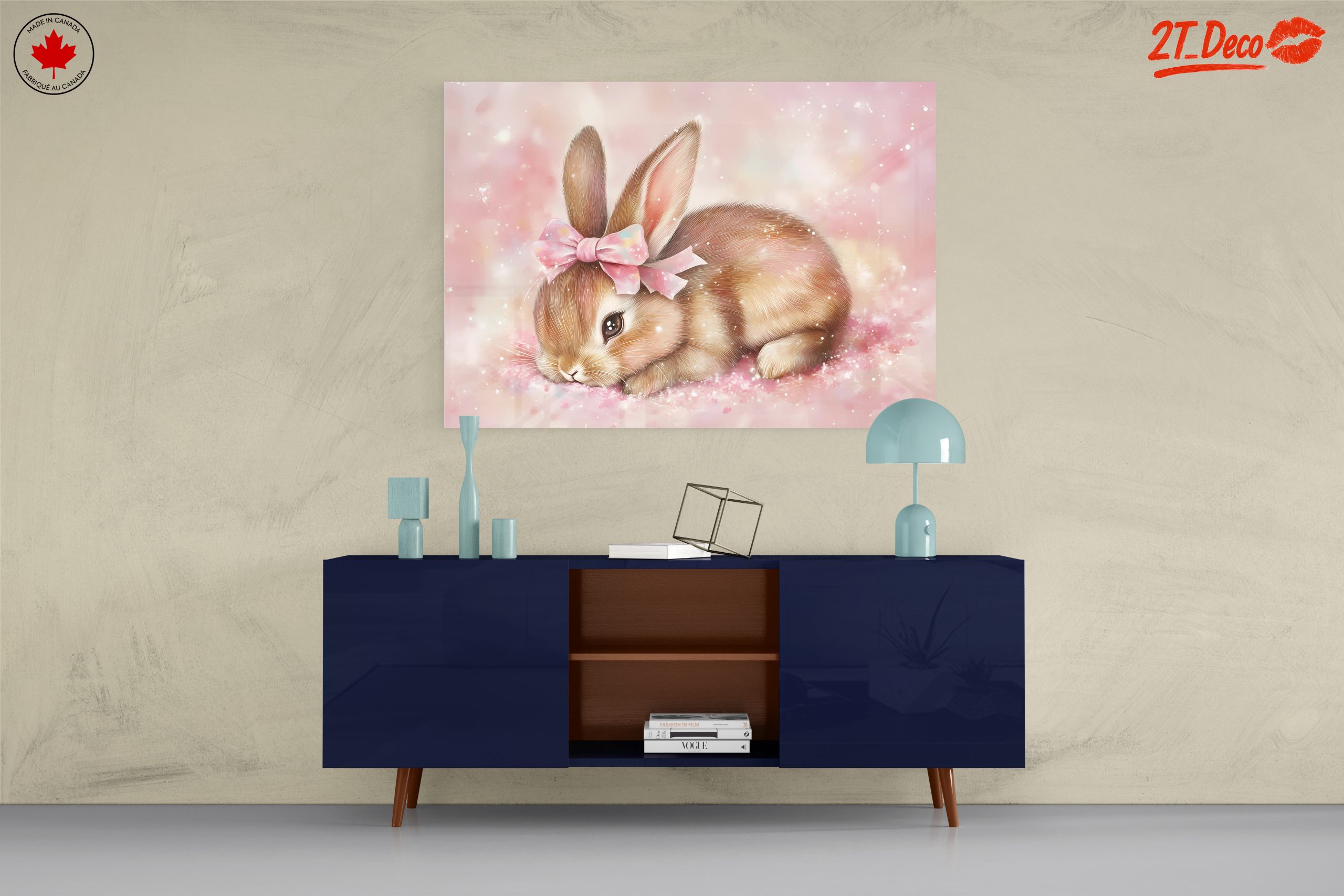 Adorable Rabbit with Pink Bow - Image 8