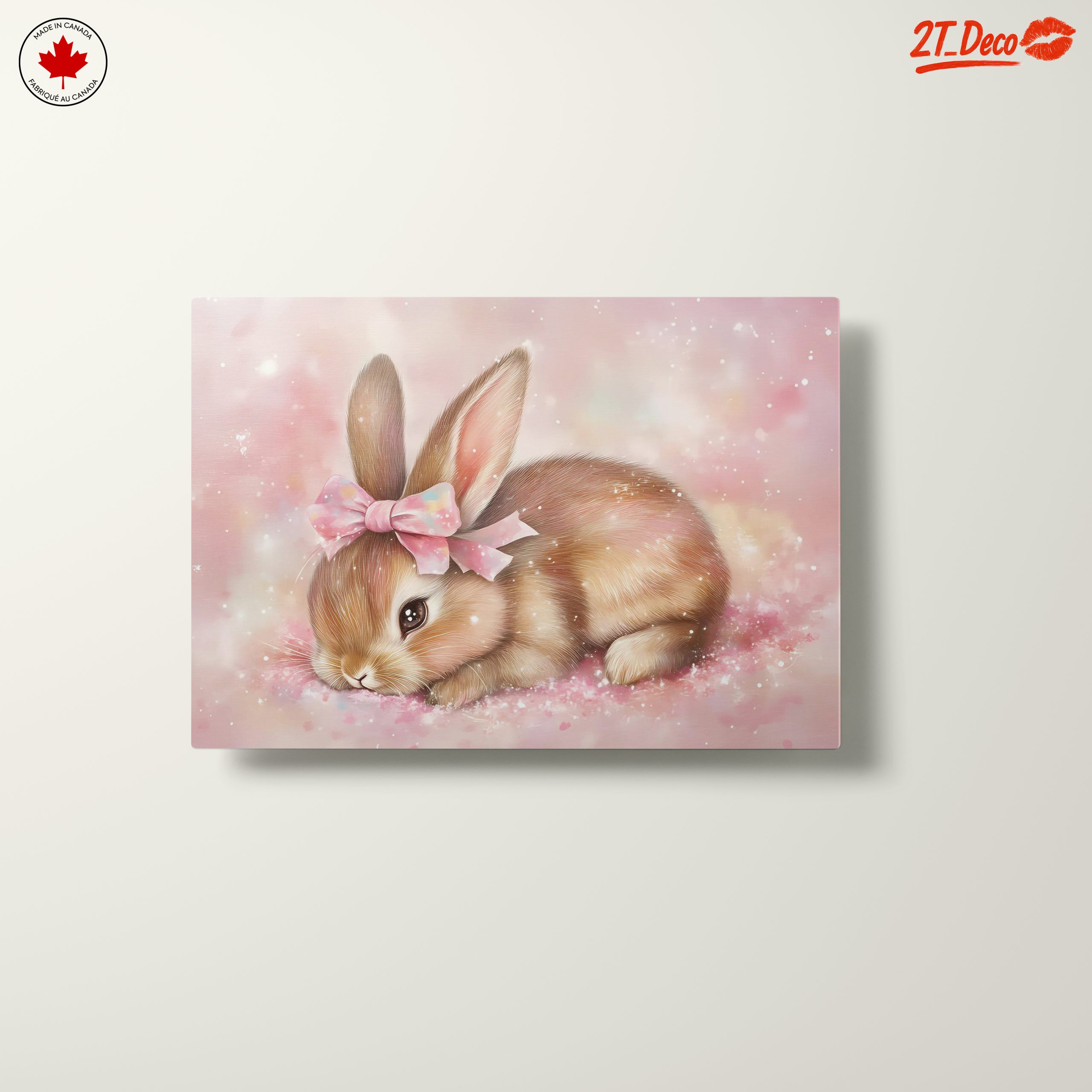 Adorable Rabbit with Pink Bow - Image 10