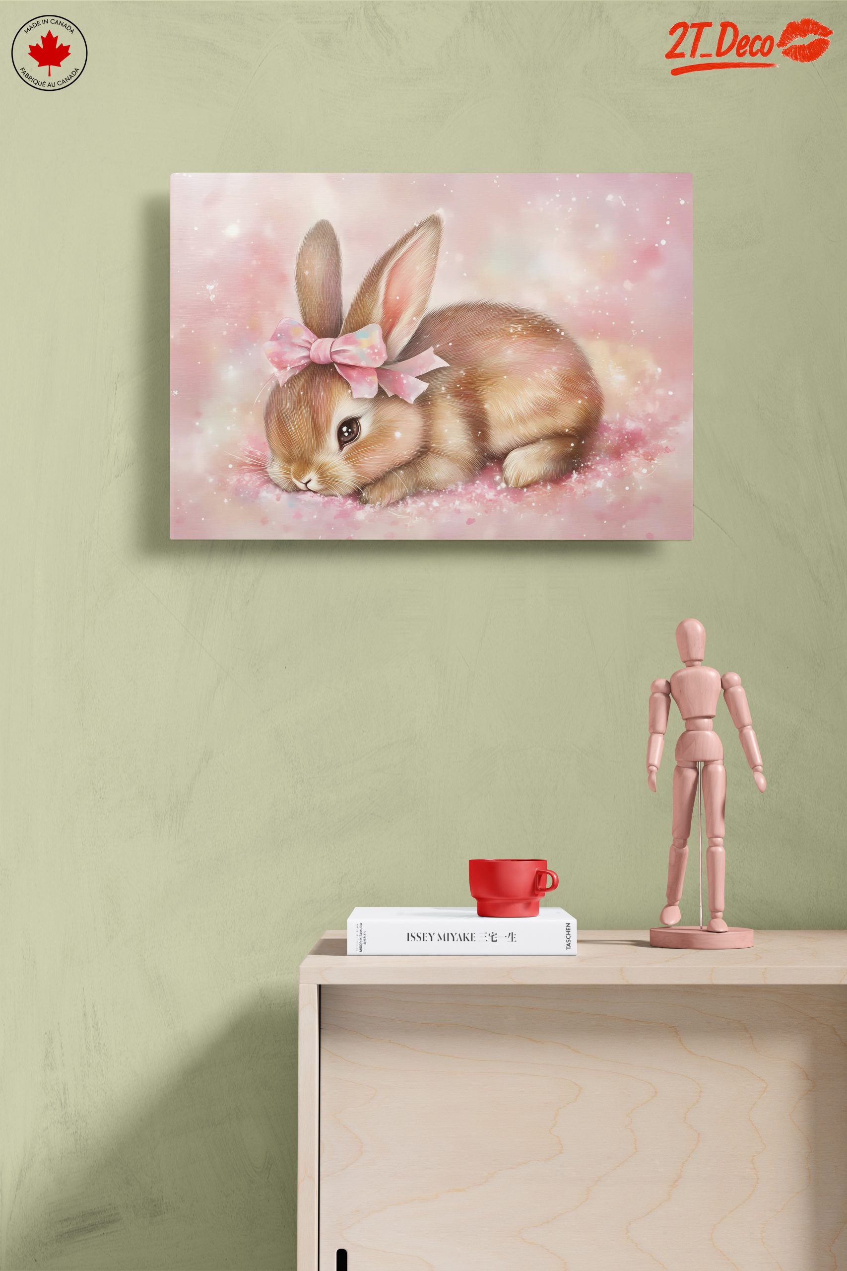 Adorable Rabbit with Pink Bow - Image 14