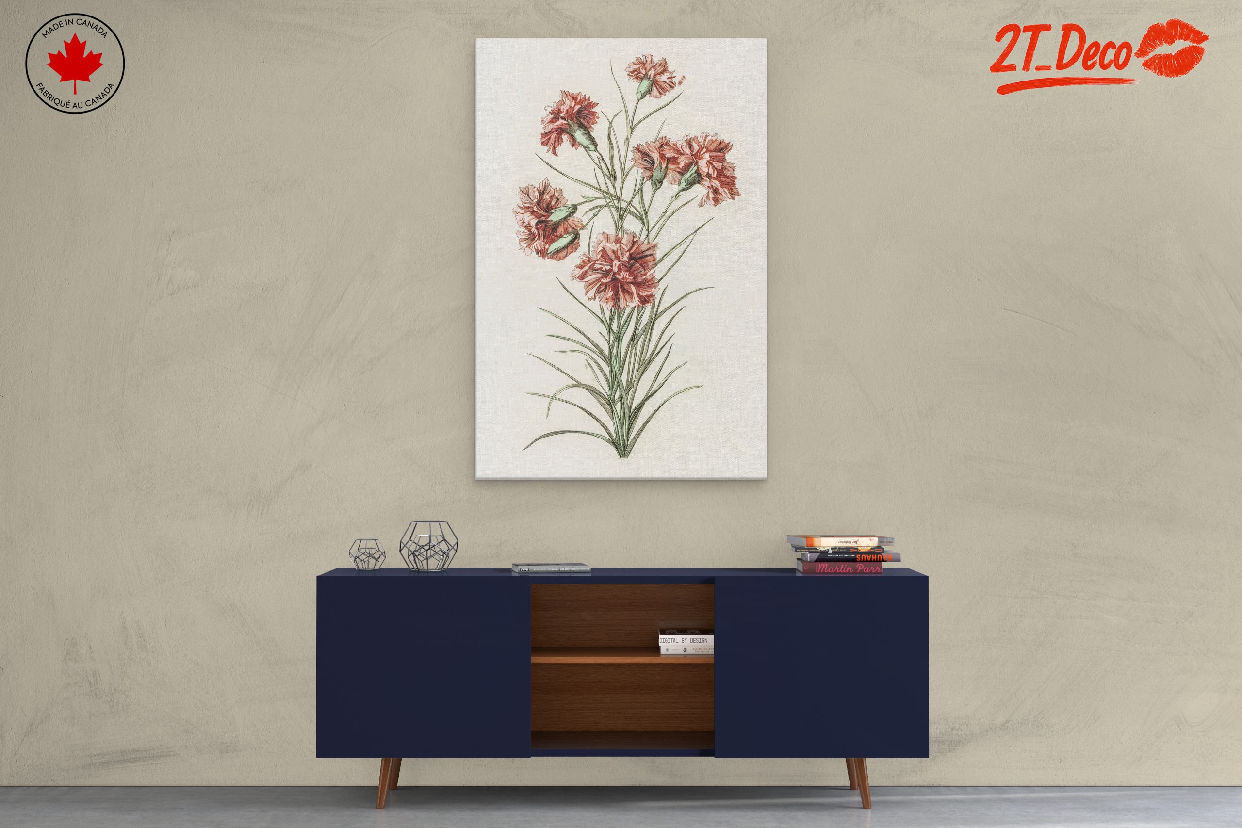 Beautiful Botanical Illustration of Carnations - Image 3