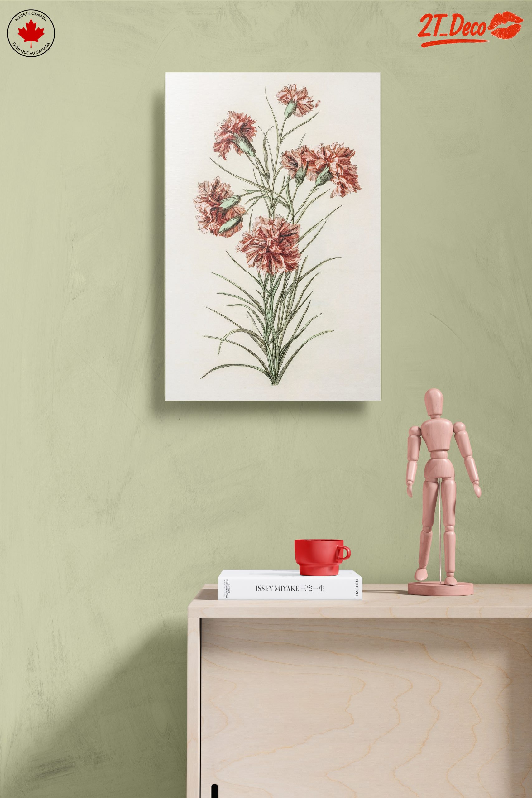 Beautiful Botanical Illustration of Carnations - Image 14