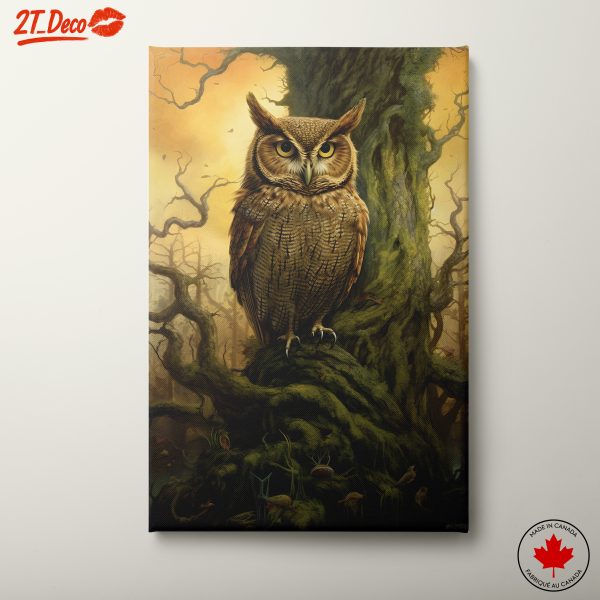 Majestic Owl in Enchanted Forest