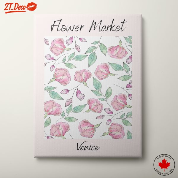 Flower Market Floral Artwork Inspired by Venice