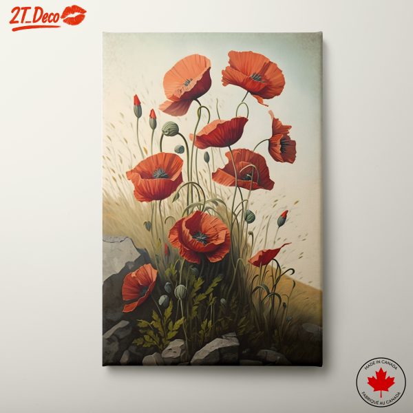 Vibrant Poppy Floral Artwork