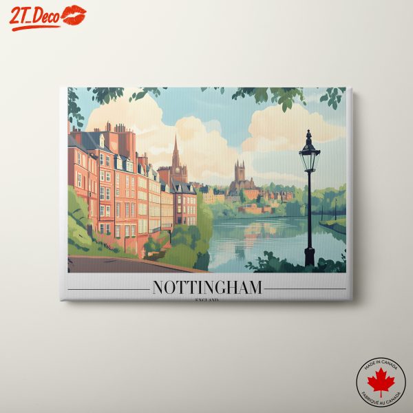 Stylized Nottingham Cityscape View