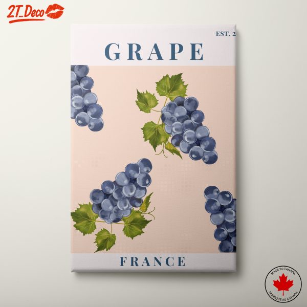 Stylized Grapes Art from France
