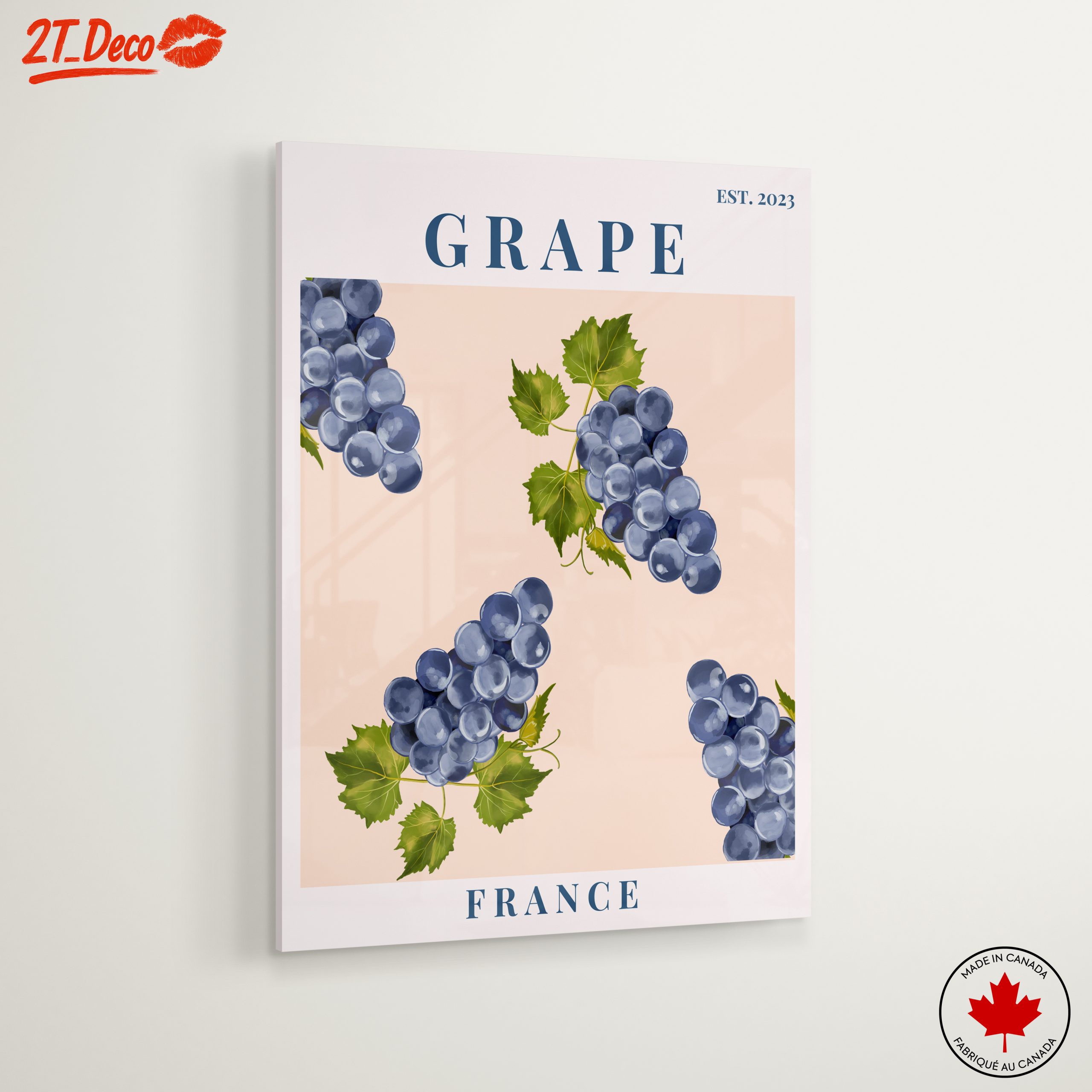 Stylized Grapes Art from France - Image 6