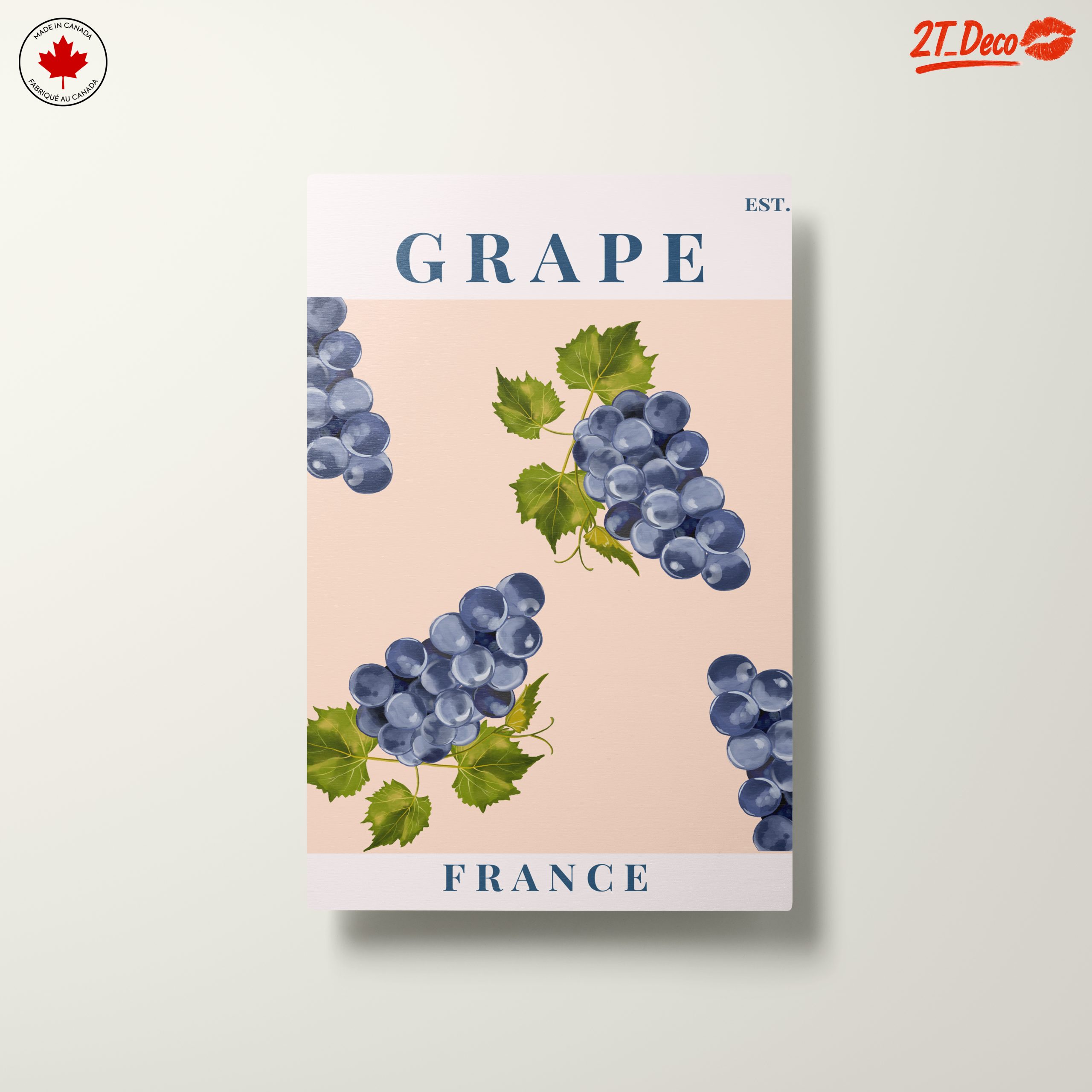 Stylized Grapes Art from France - Image 10