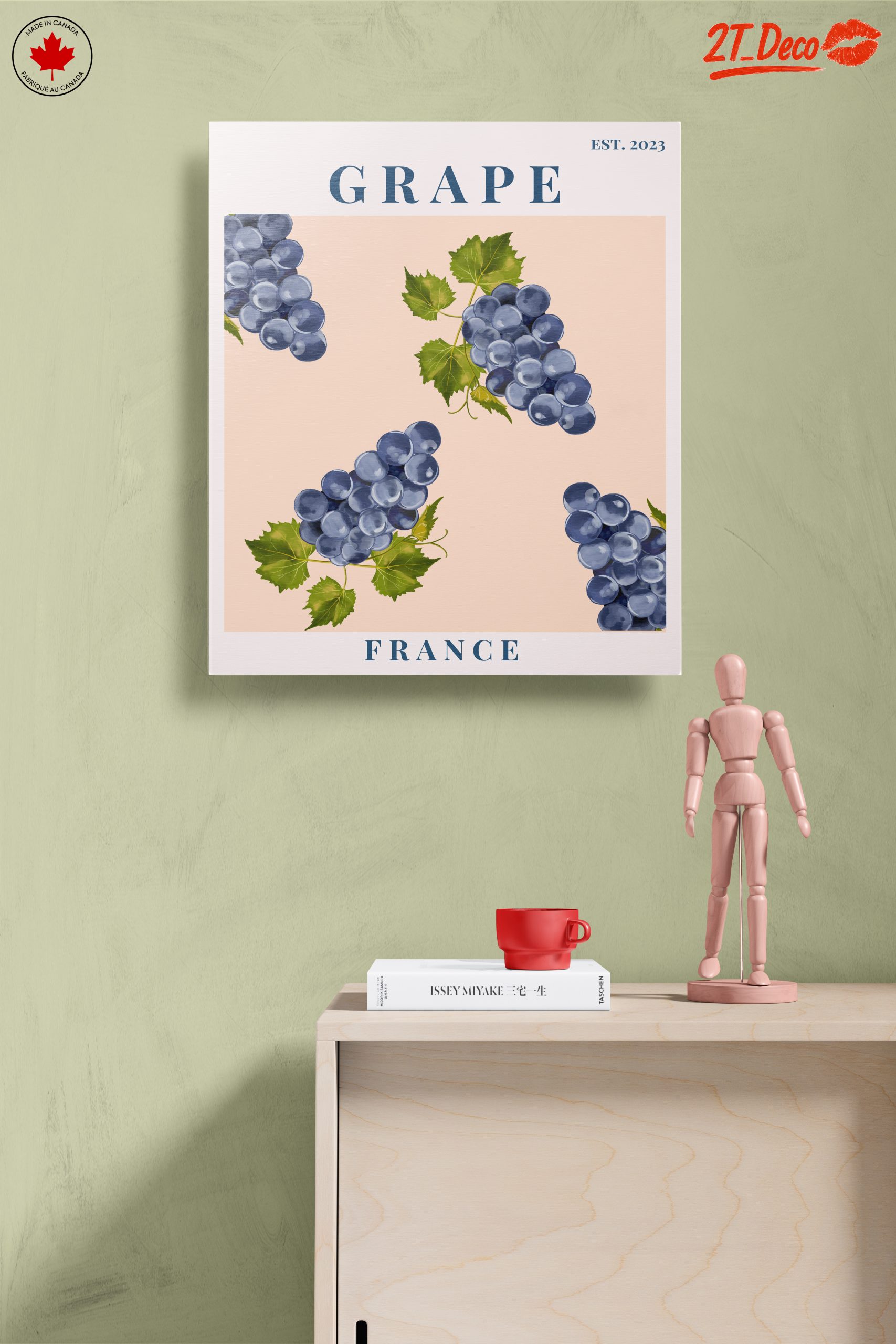 Stylized Grapes Art from France - Image 14