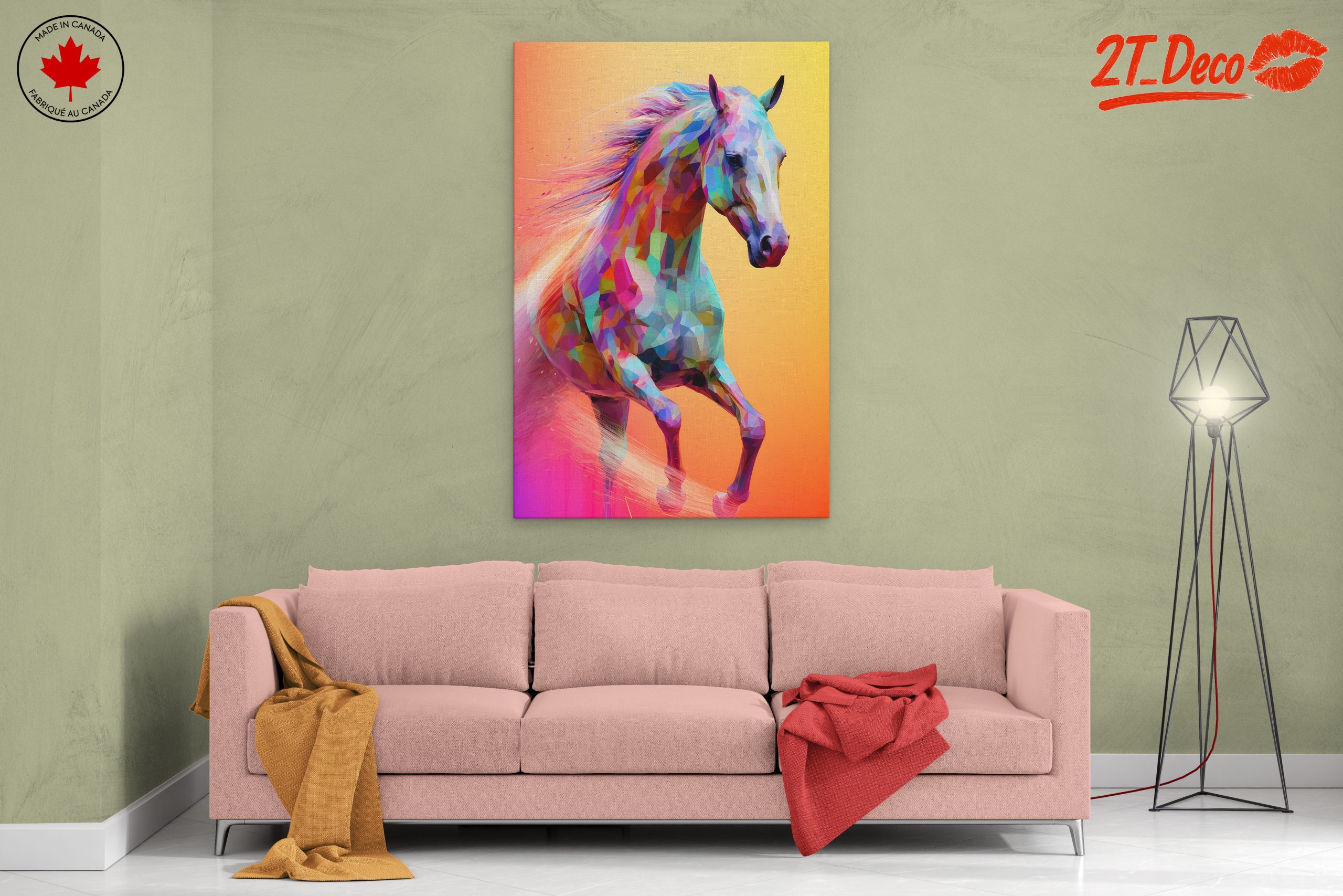 Vibrant Colorful Horse Art 4 - Image 2