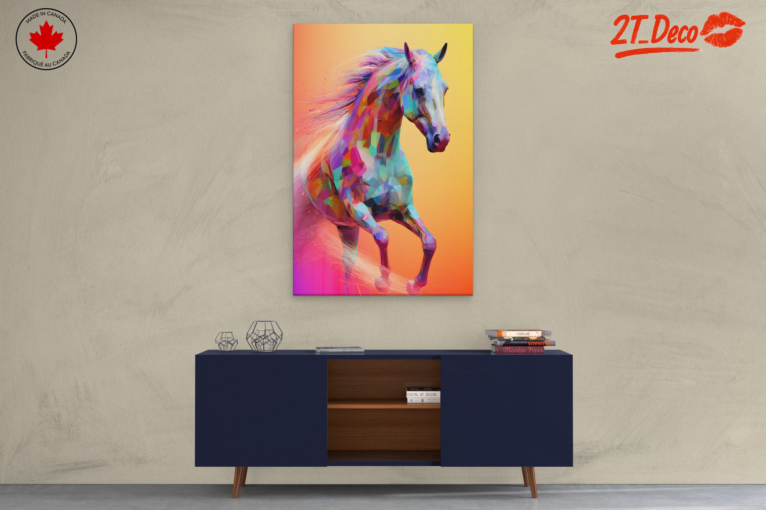 Vibrant Colorful Horse Art 4 - Image 3