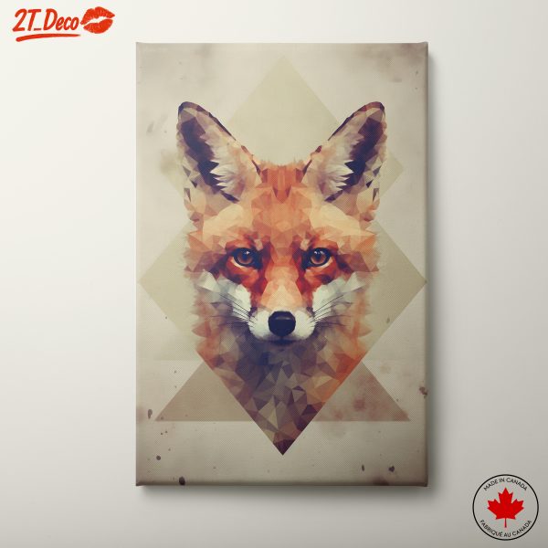 Stylized Geometric Fox Art