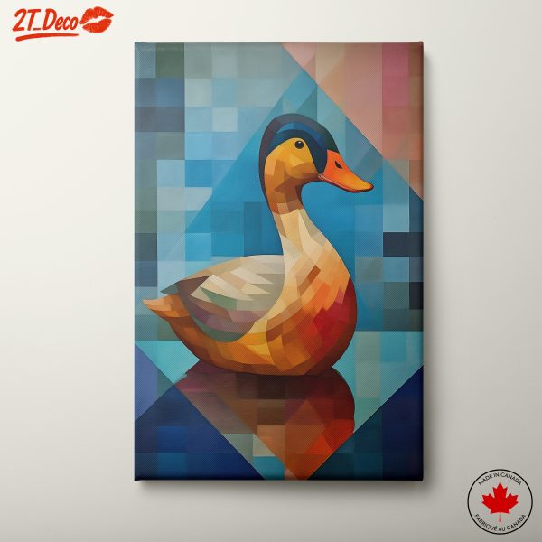 Stylized Duck Artwork in Vibrant Colors