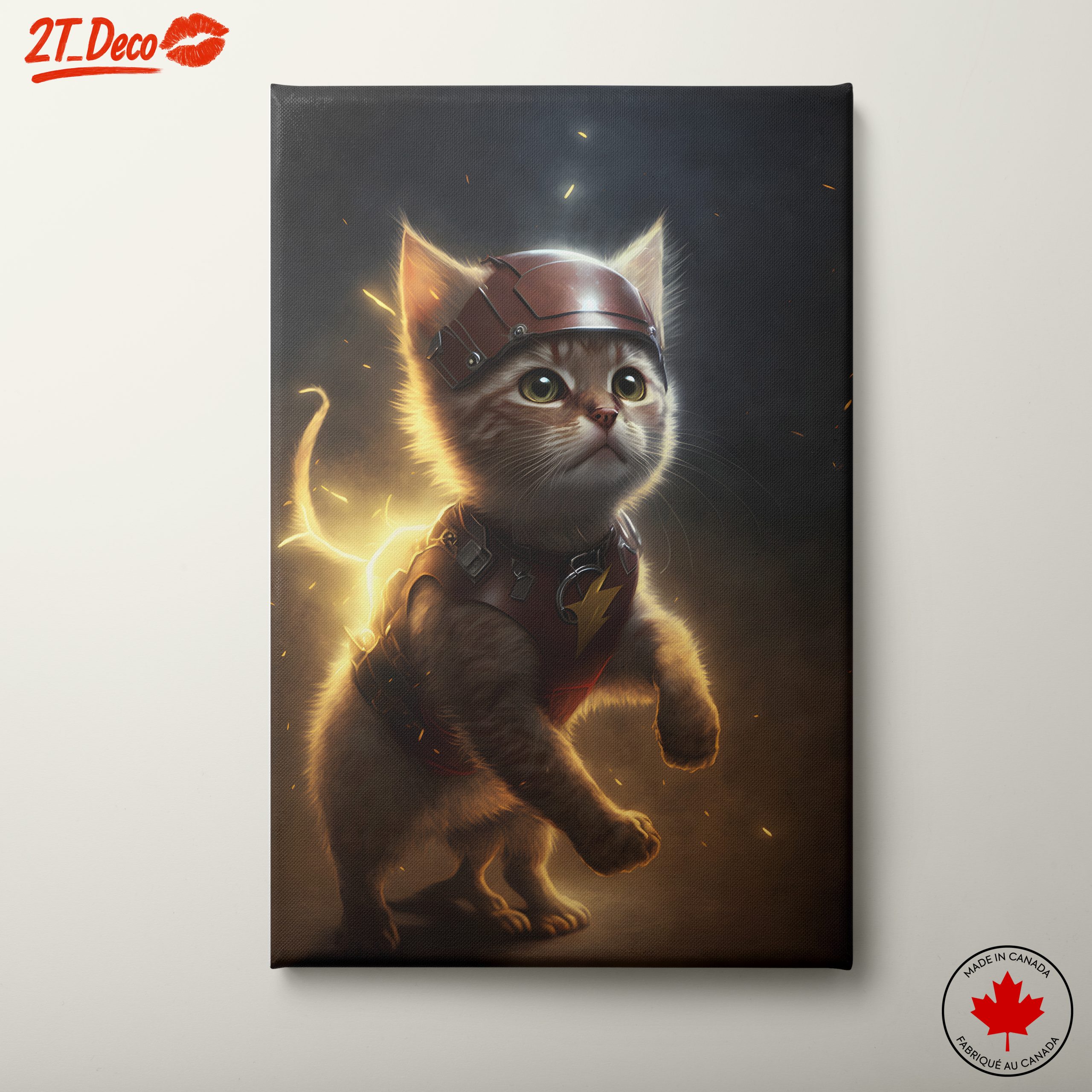 Dynamic Heroic Cat Character Art