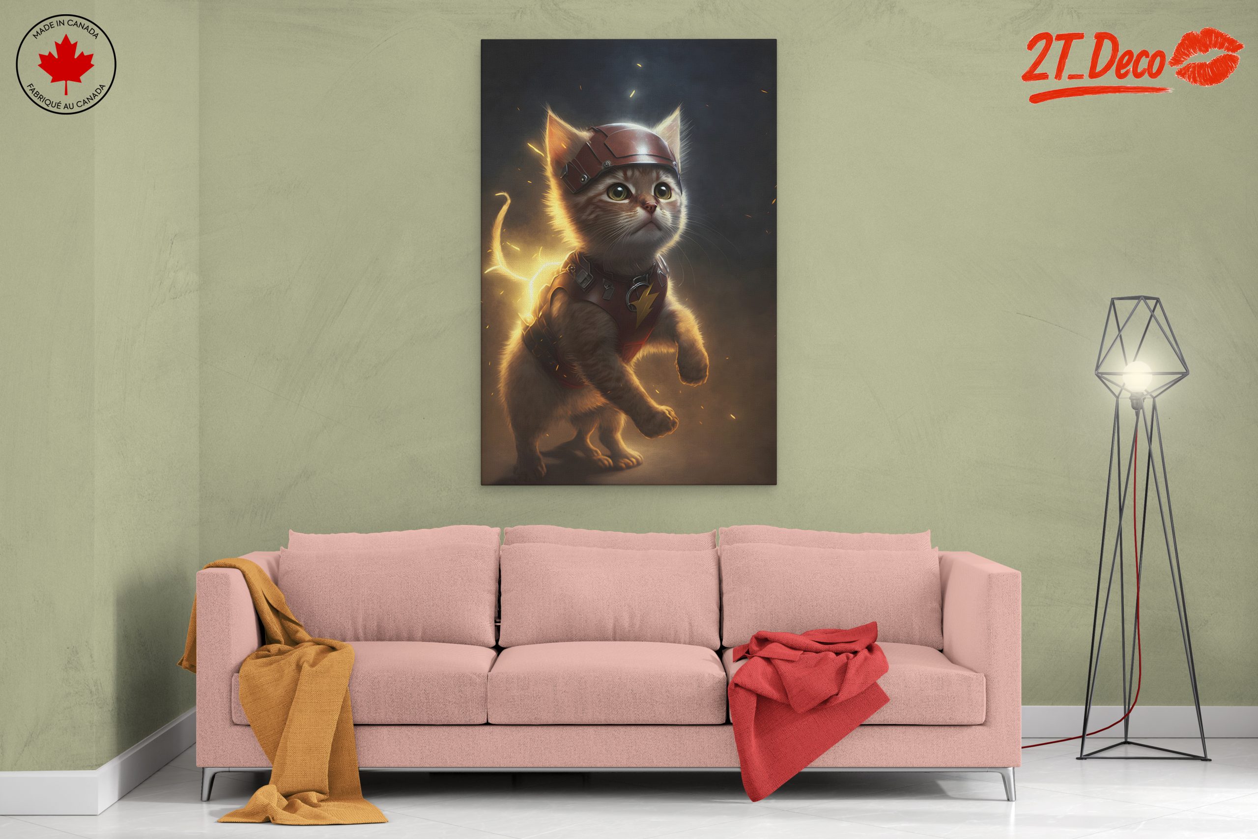 Dynamic Heroic Cat Character Art - Image 2