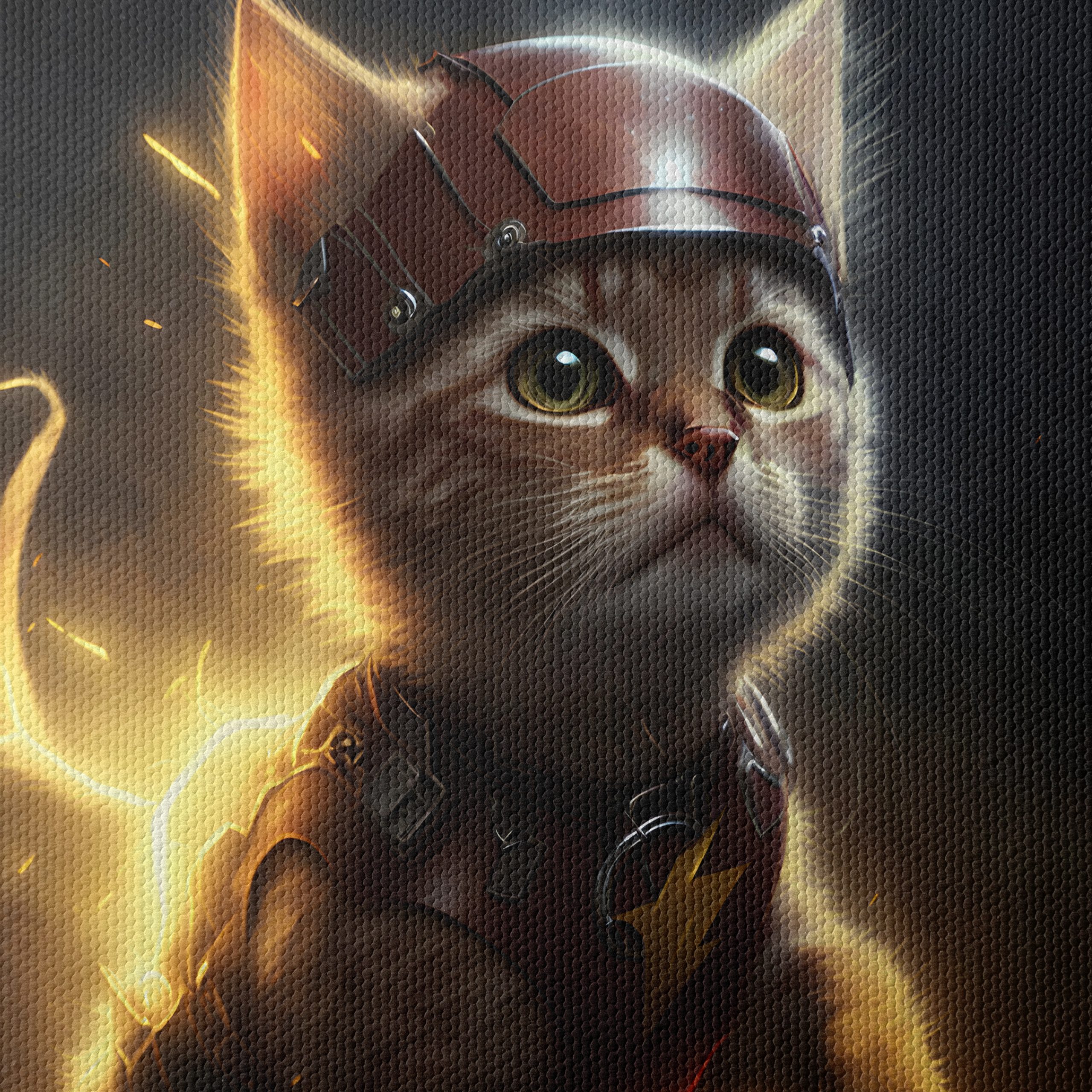 Dynamic Heroic Cat Character Art - Image 4