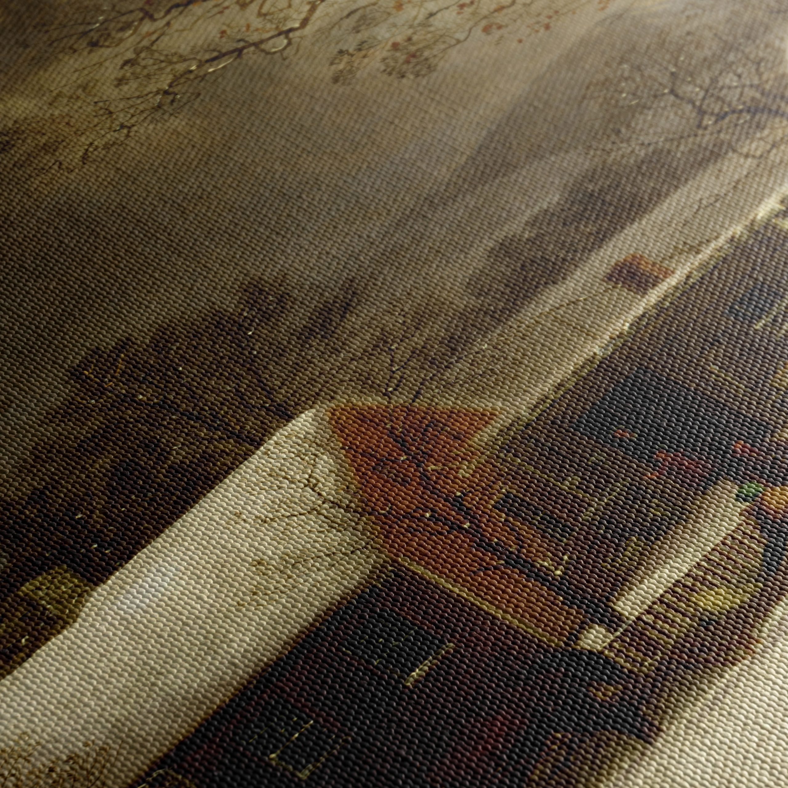 Winter Scene Rustic Homestead Art - Image 5