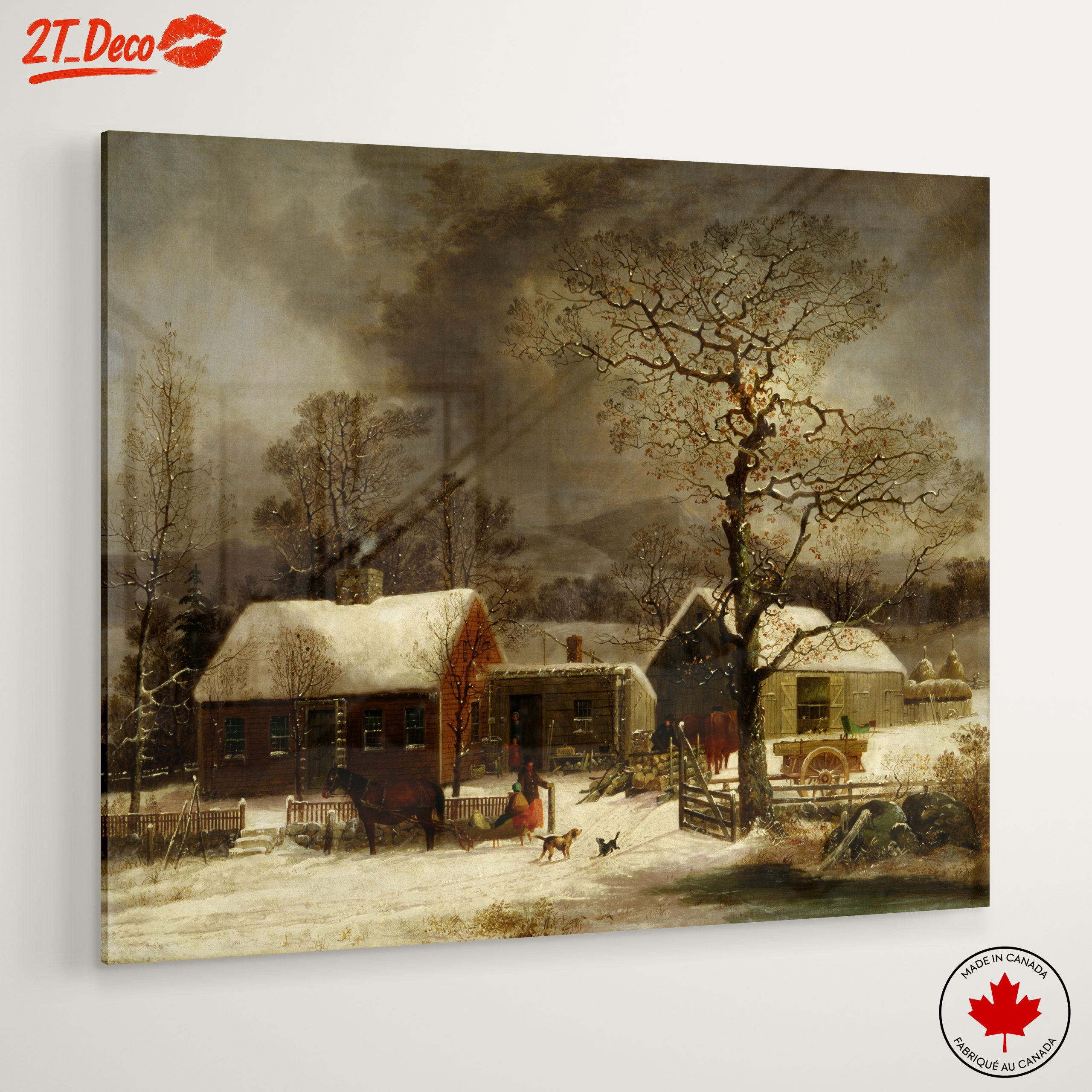 Winter Scene Rustic Homestead Art - Image 6