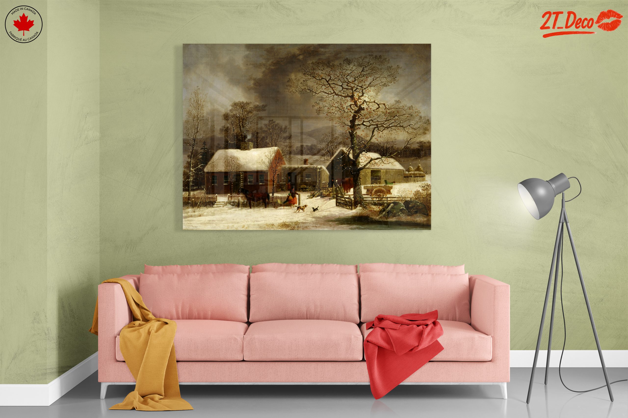 Winter Scene Rustic Homestead Art - Image 7
