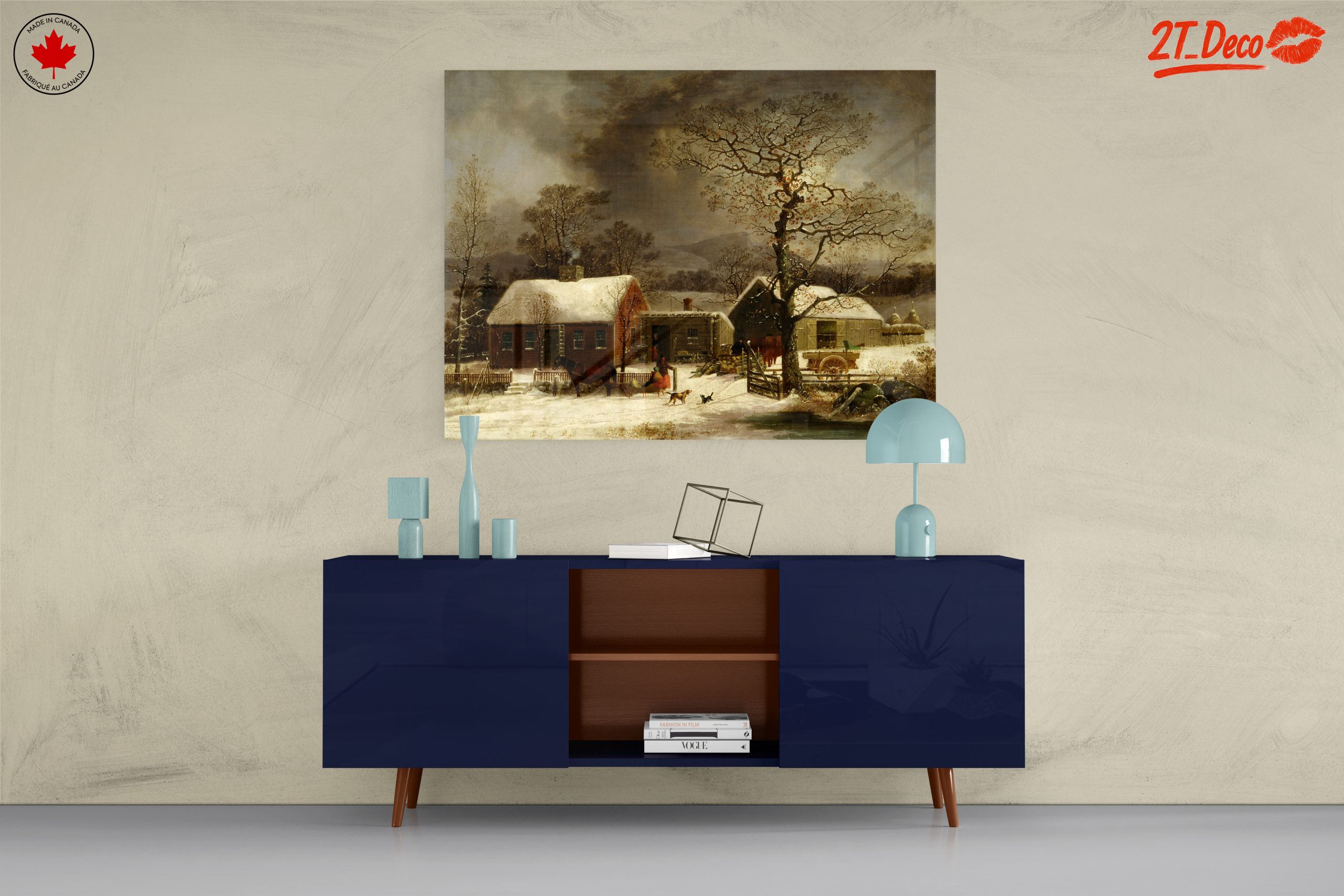 Winter Scene Rustic Homestead Art - Image 8