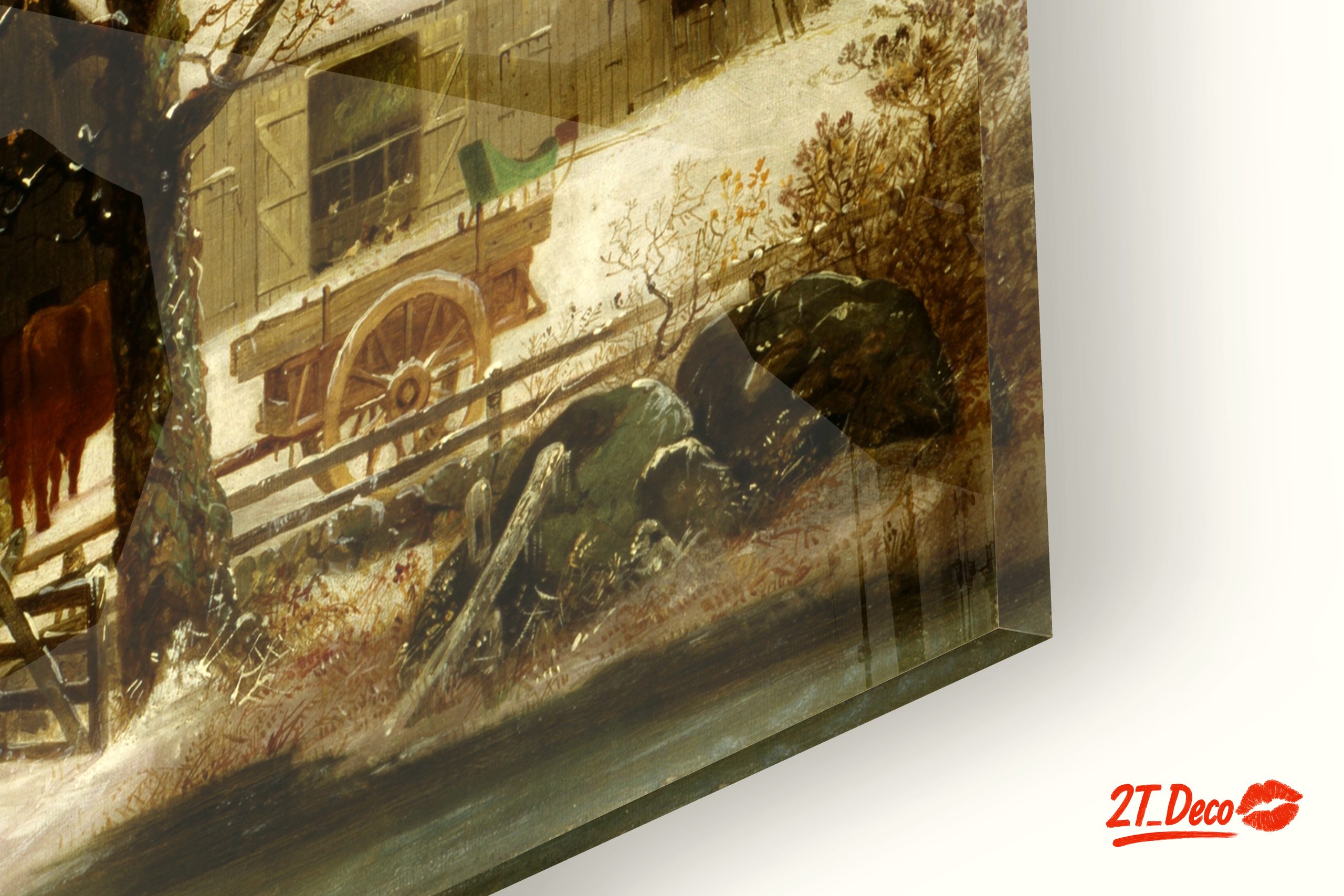 Winter Scene Rustic Homestead Art - Image 9