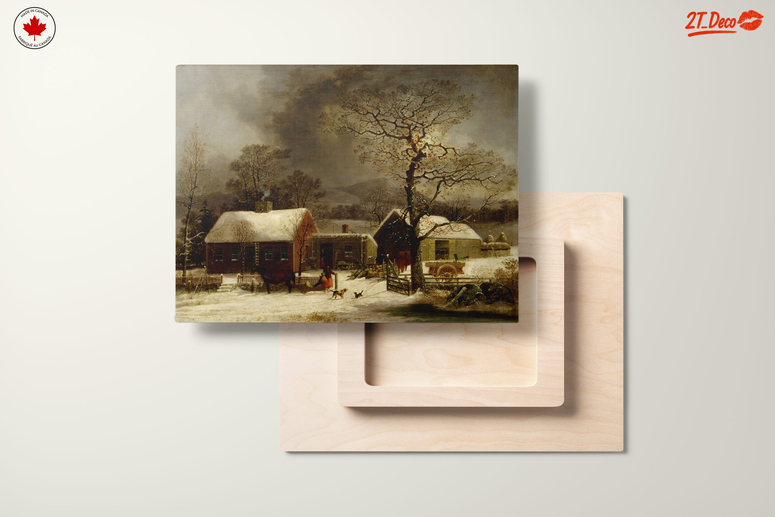Winter Scene Rustic Homestead Art - Image 11