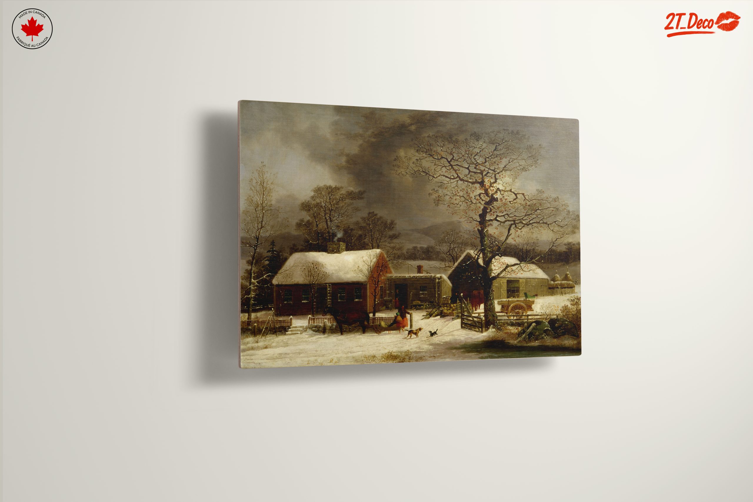 Winter Scene Rustic Homestead Art - Image 13