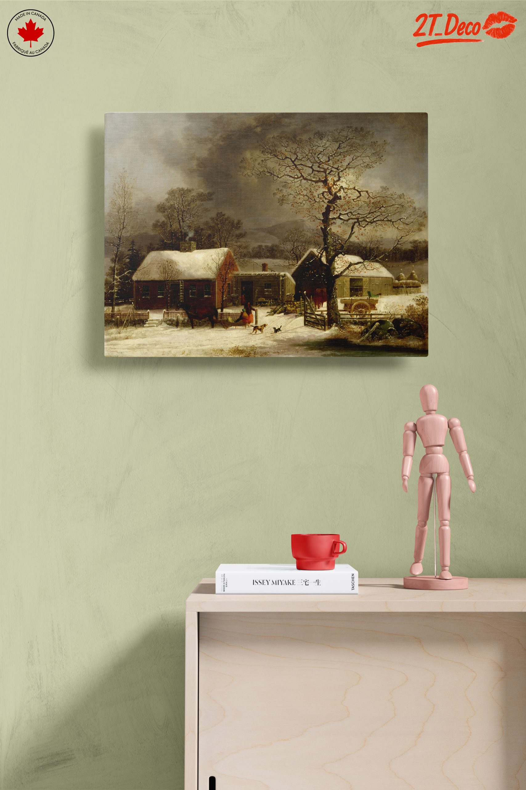 Winter Scene Rustic Homestead Art - Image 14