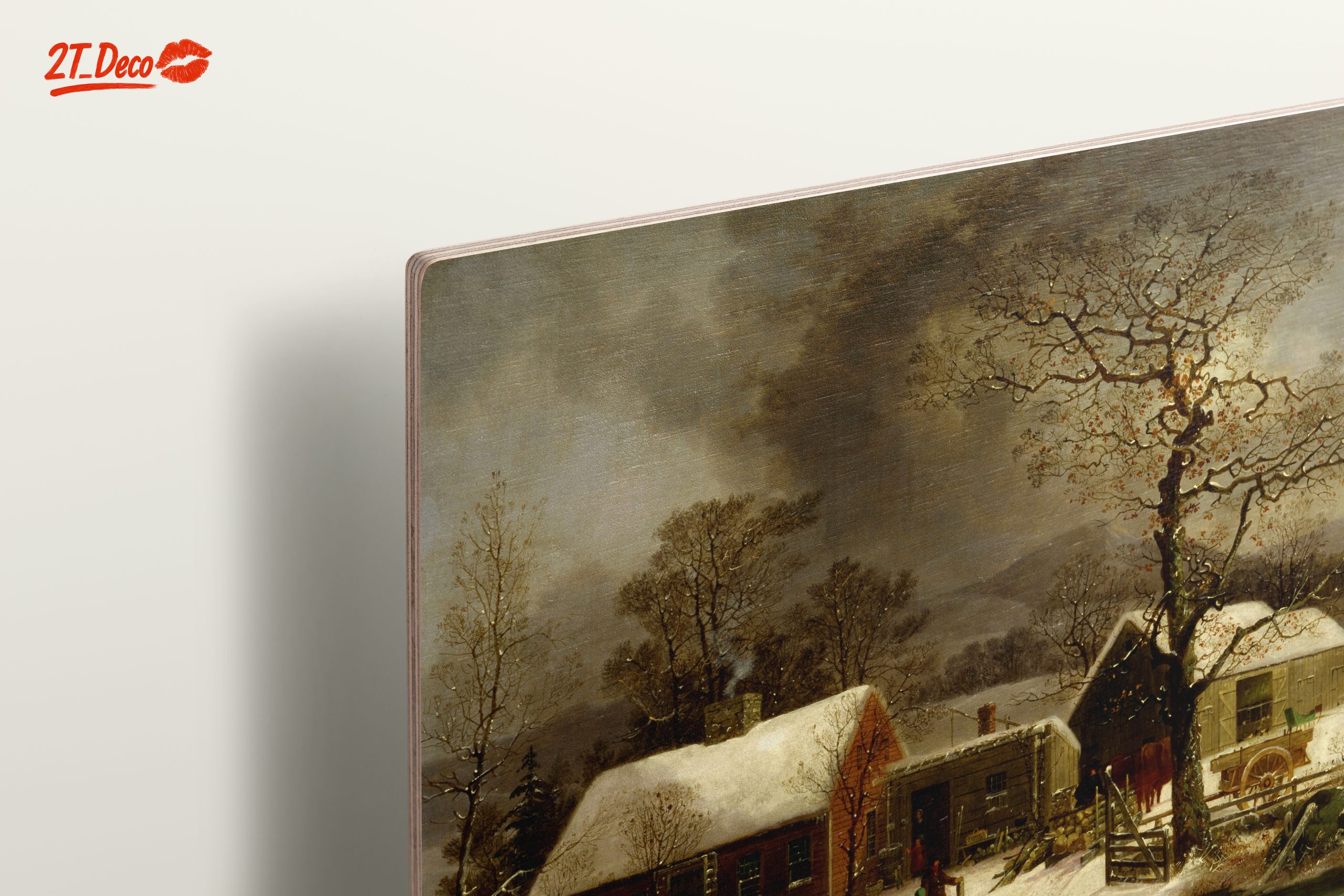 Winter Scene Rustic Homestead Art - Image 15