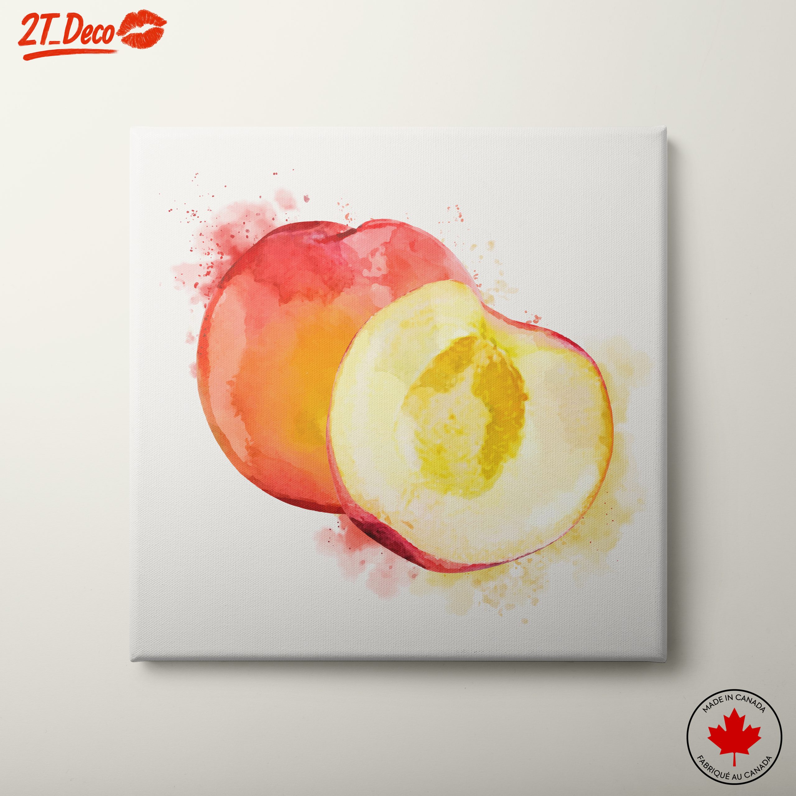 Vibrant Abstract Peach Art