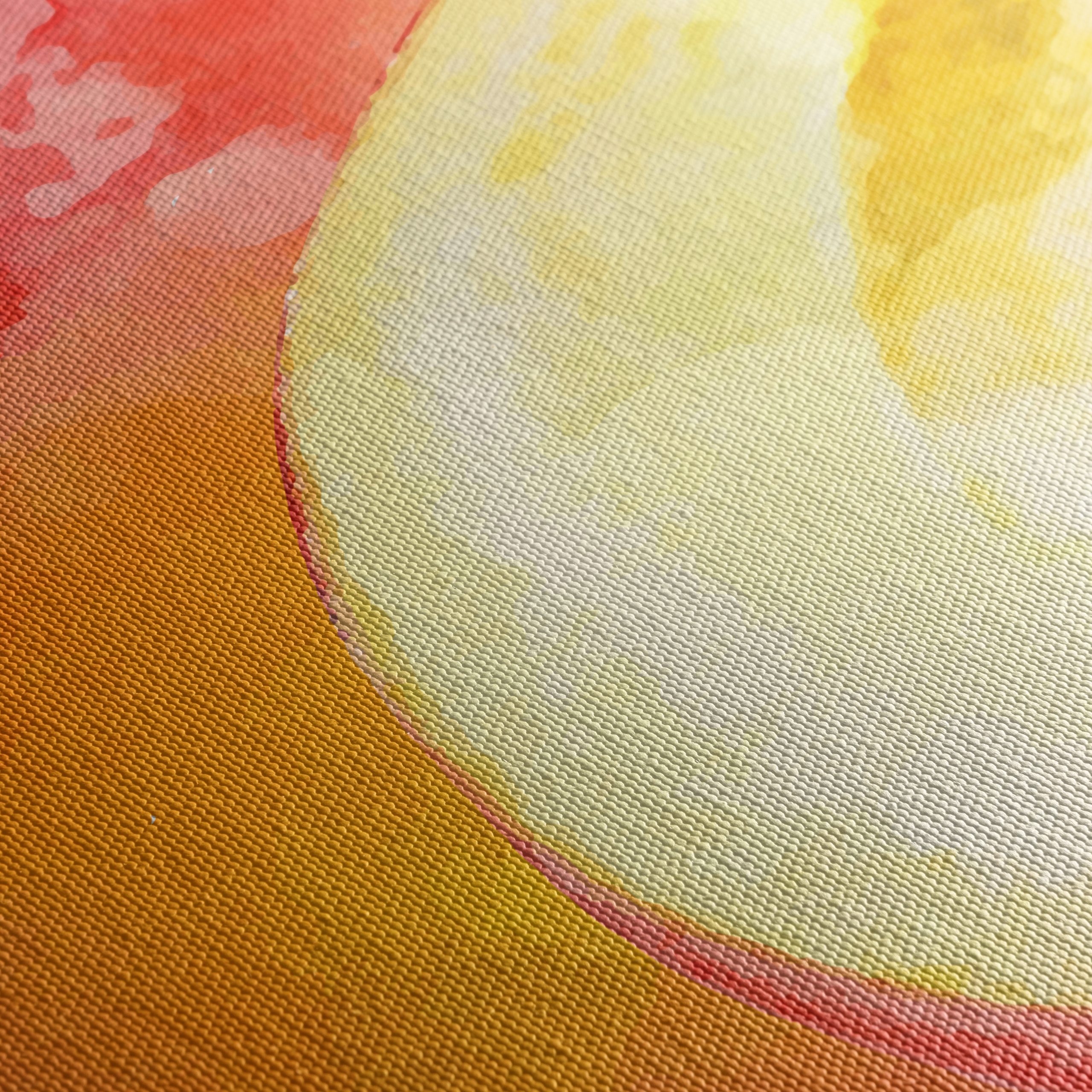 Vibrant Abstract Peach Art - Image 5