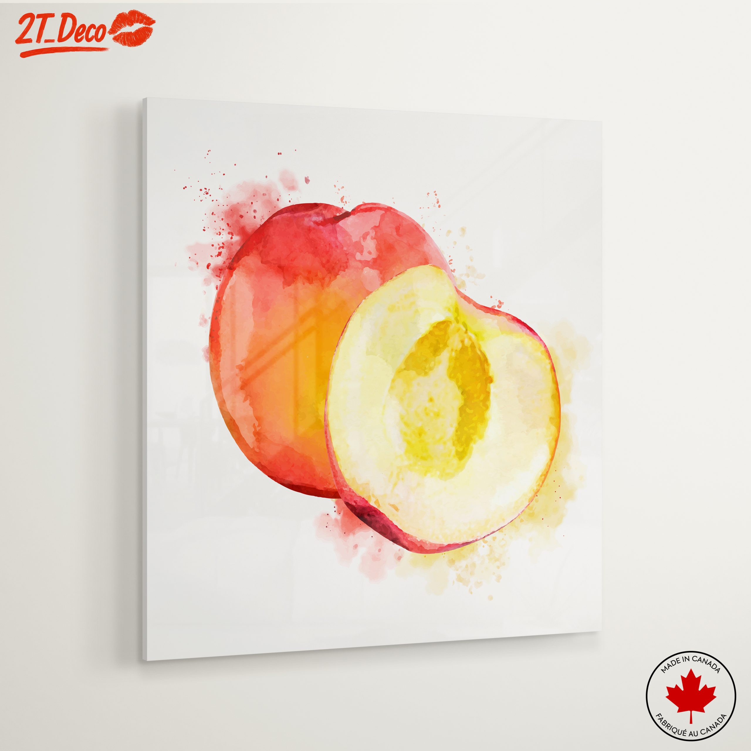 Vibrant Abstract Peach Art - Image 6