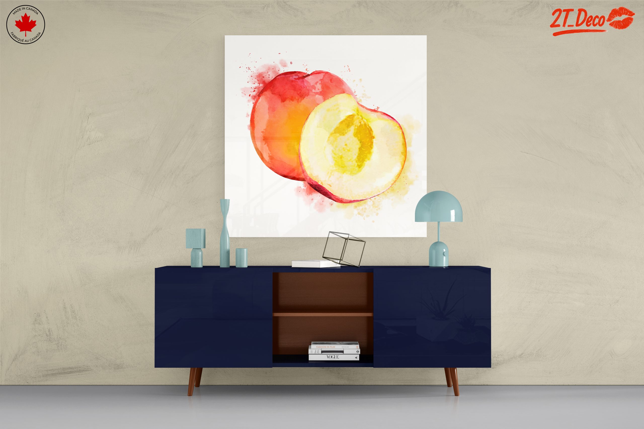 Vibrant Abstract Peach Art - Image 8
