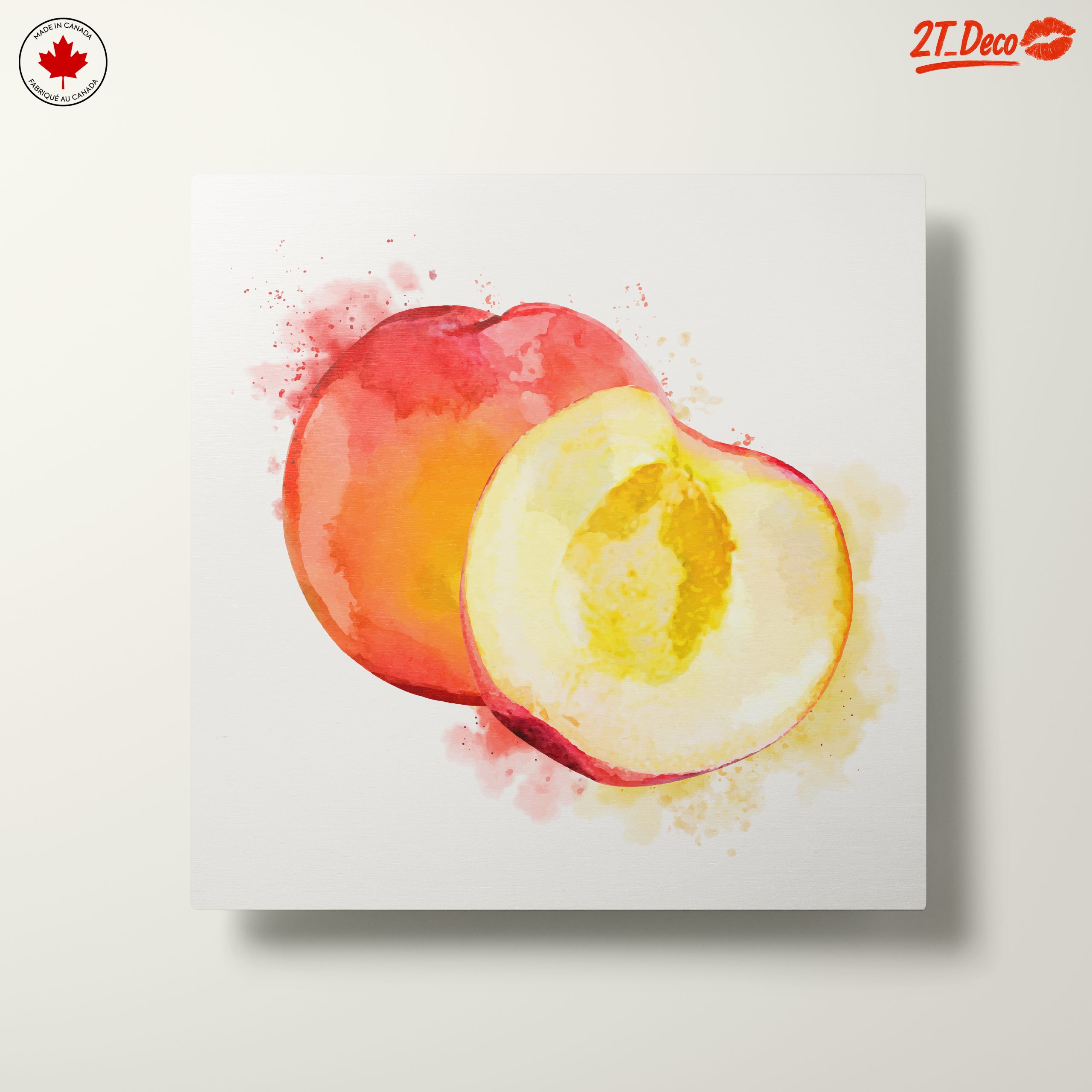 Vibrant Abstract Peach Art - Image 10