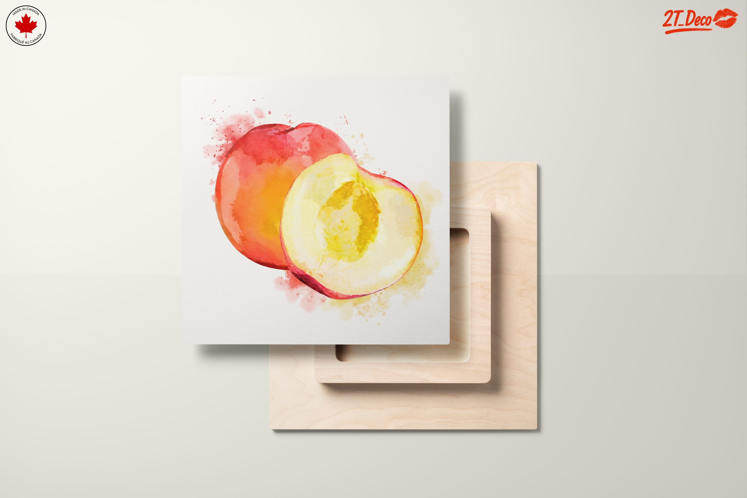 Vibrant Abstract Peach Art - Image 11