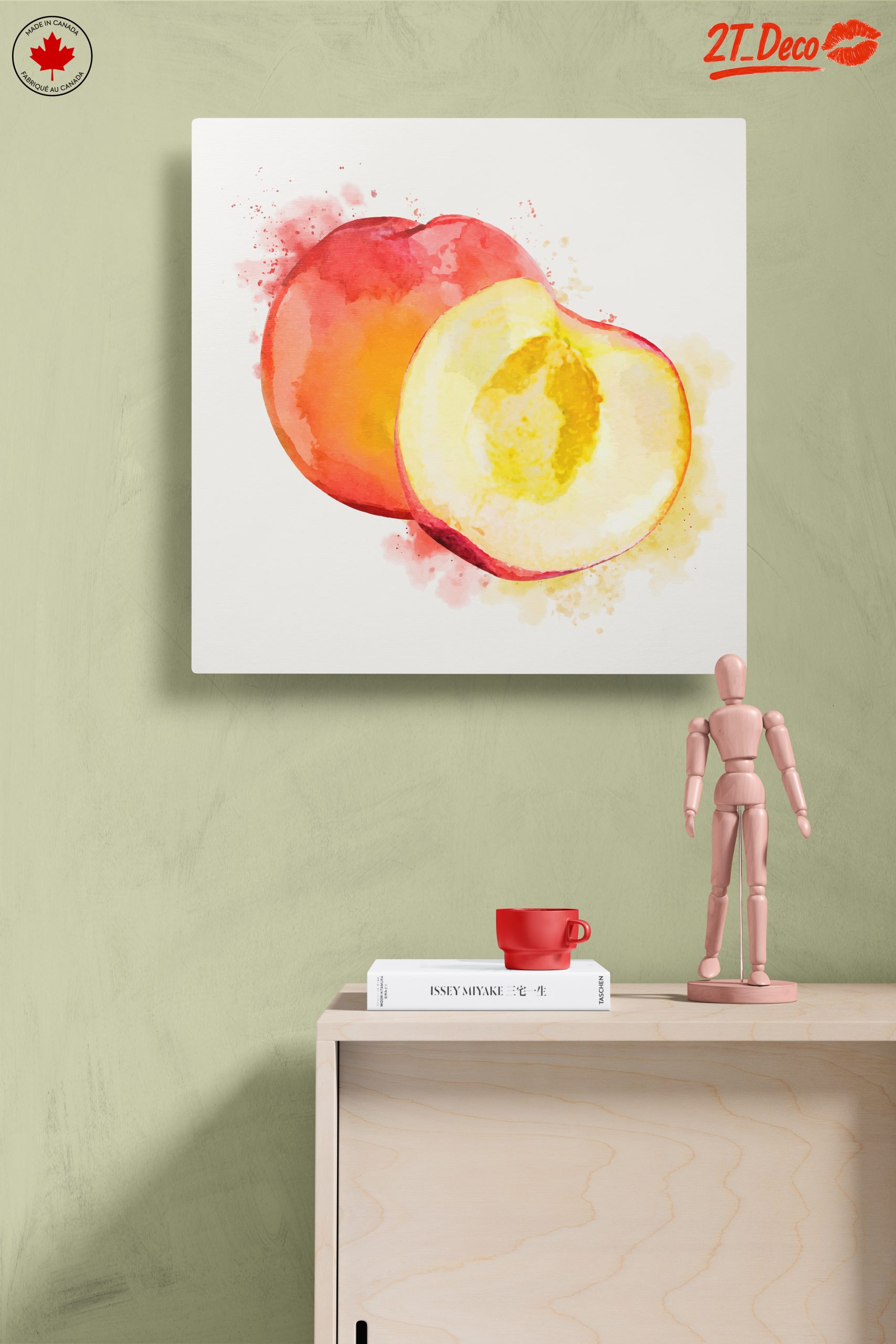 Vibrant Abstract Peach Art - Image 14