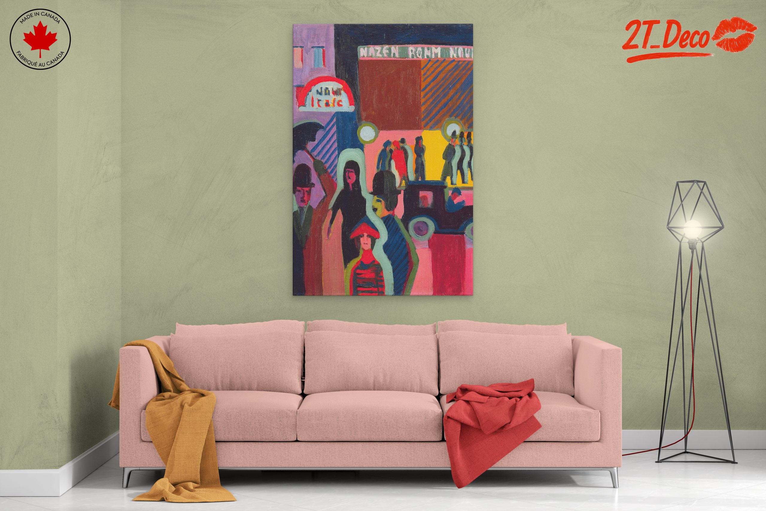 Vibrant Urban Scene in Bold Colors - Image 2