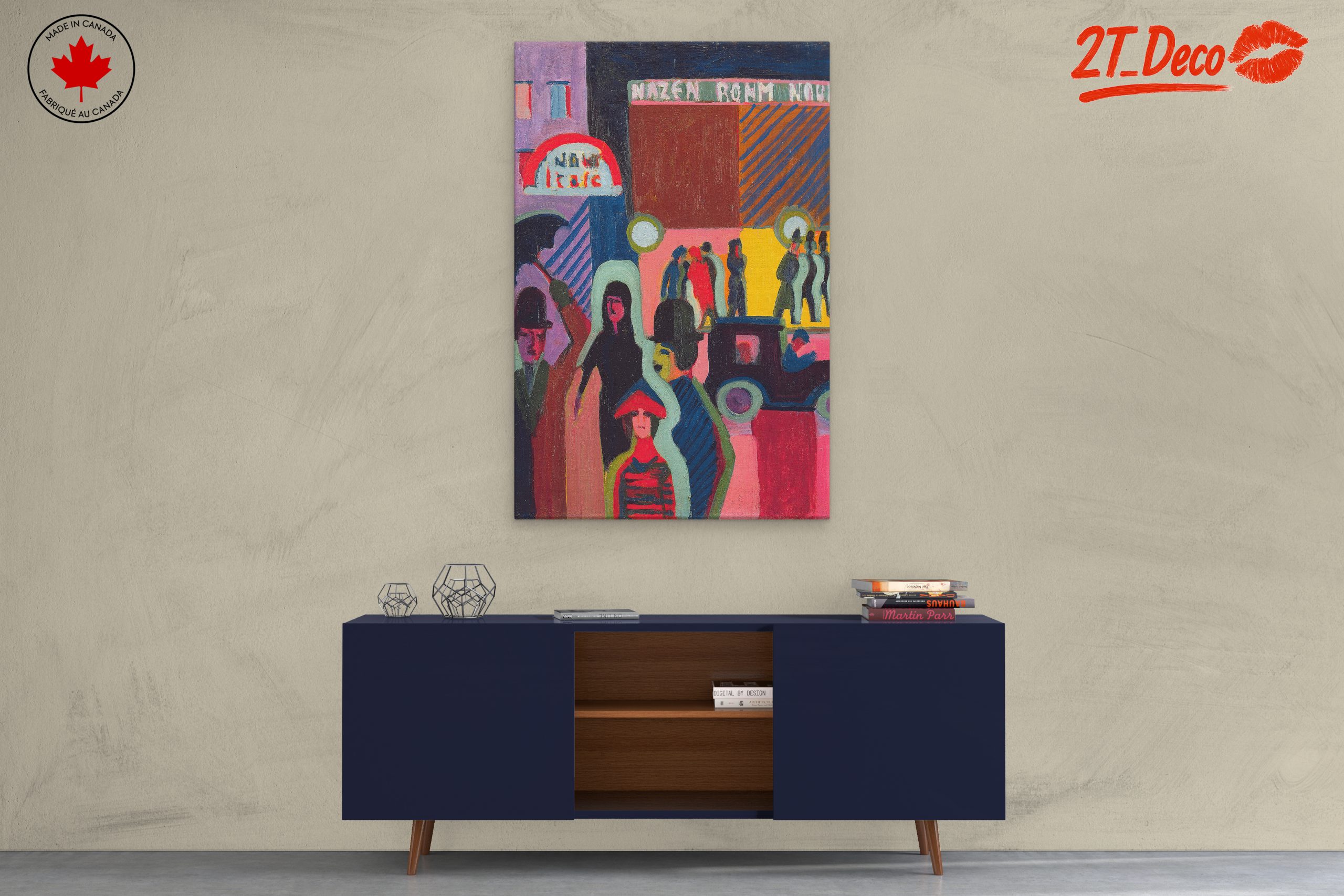 Vibrant Urban Scene in Bold Colors - Image 3